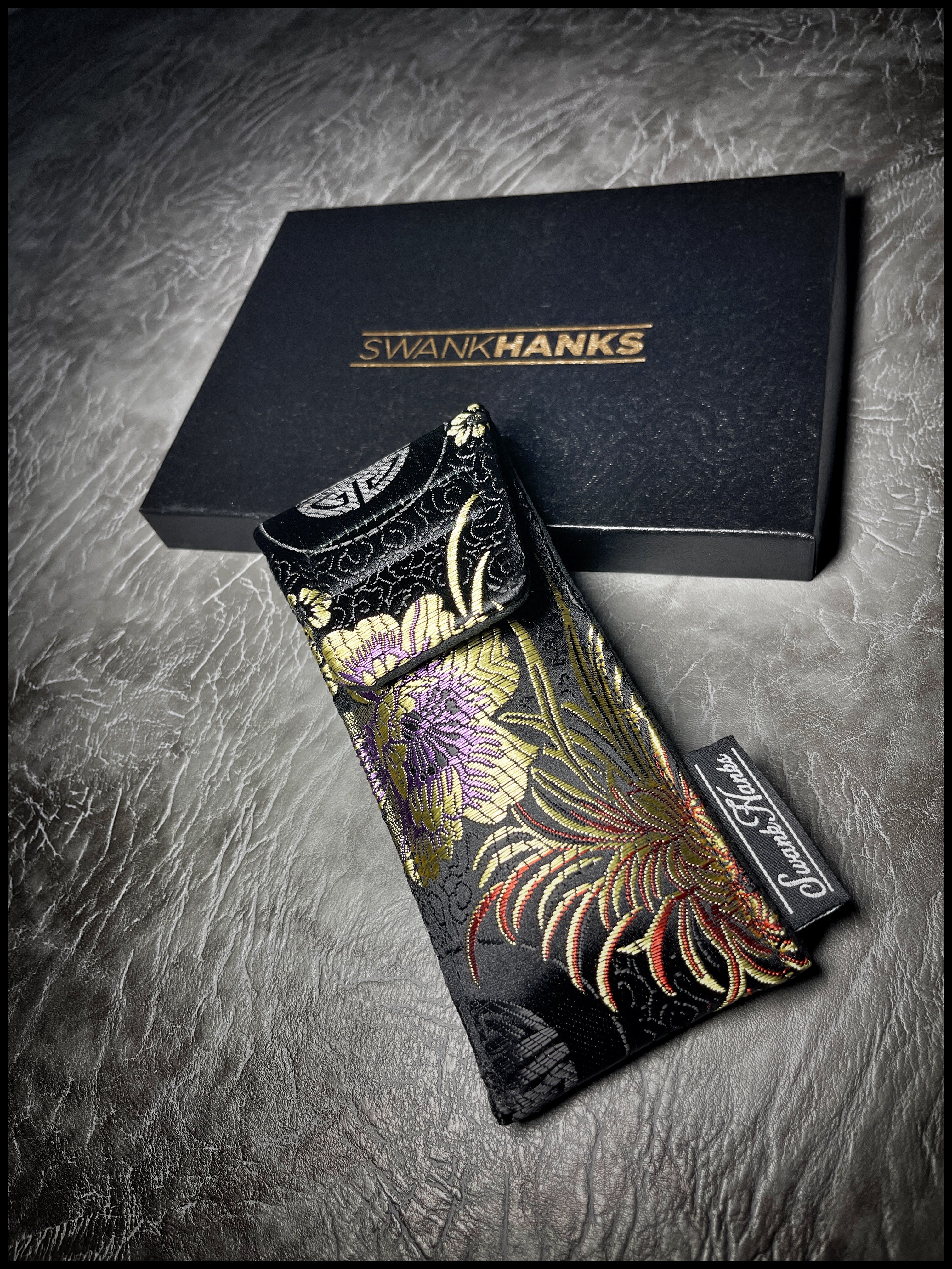 Silk Brocade Floral Pouch