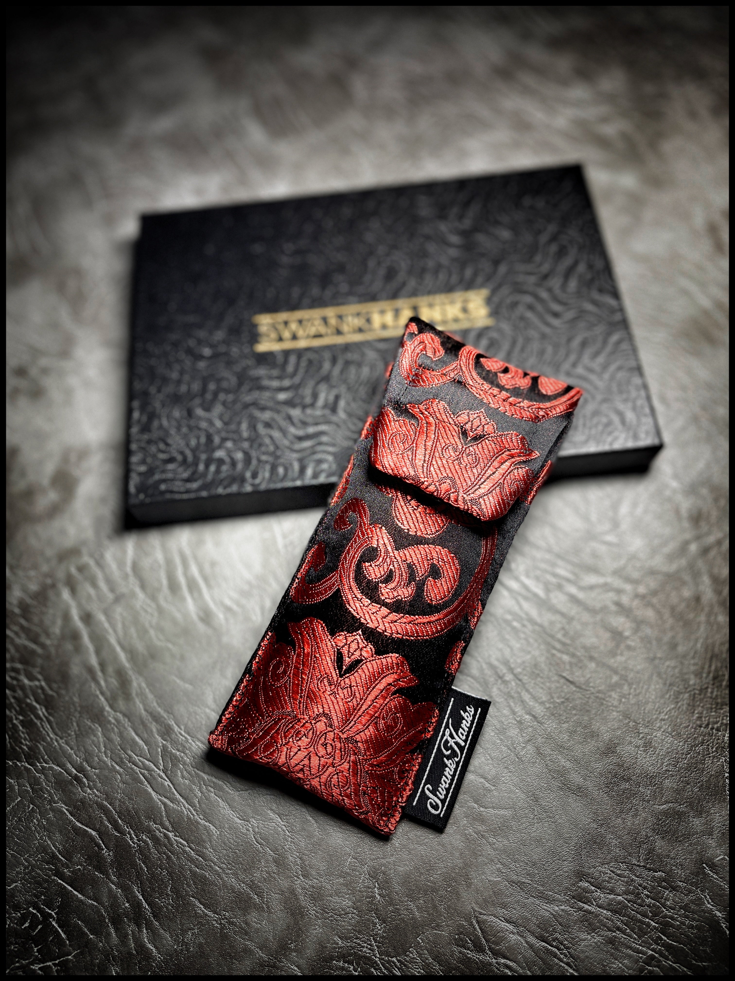 Red/Black Silk1-OFF Pouch