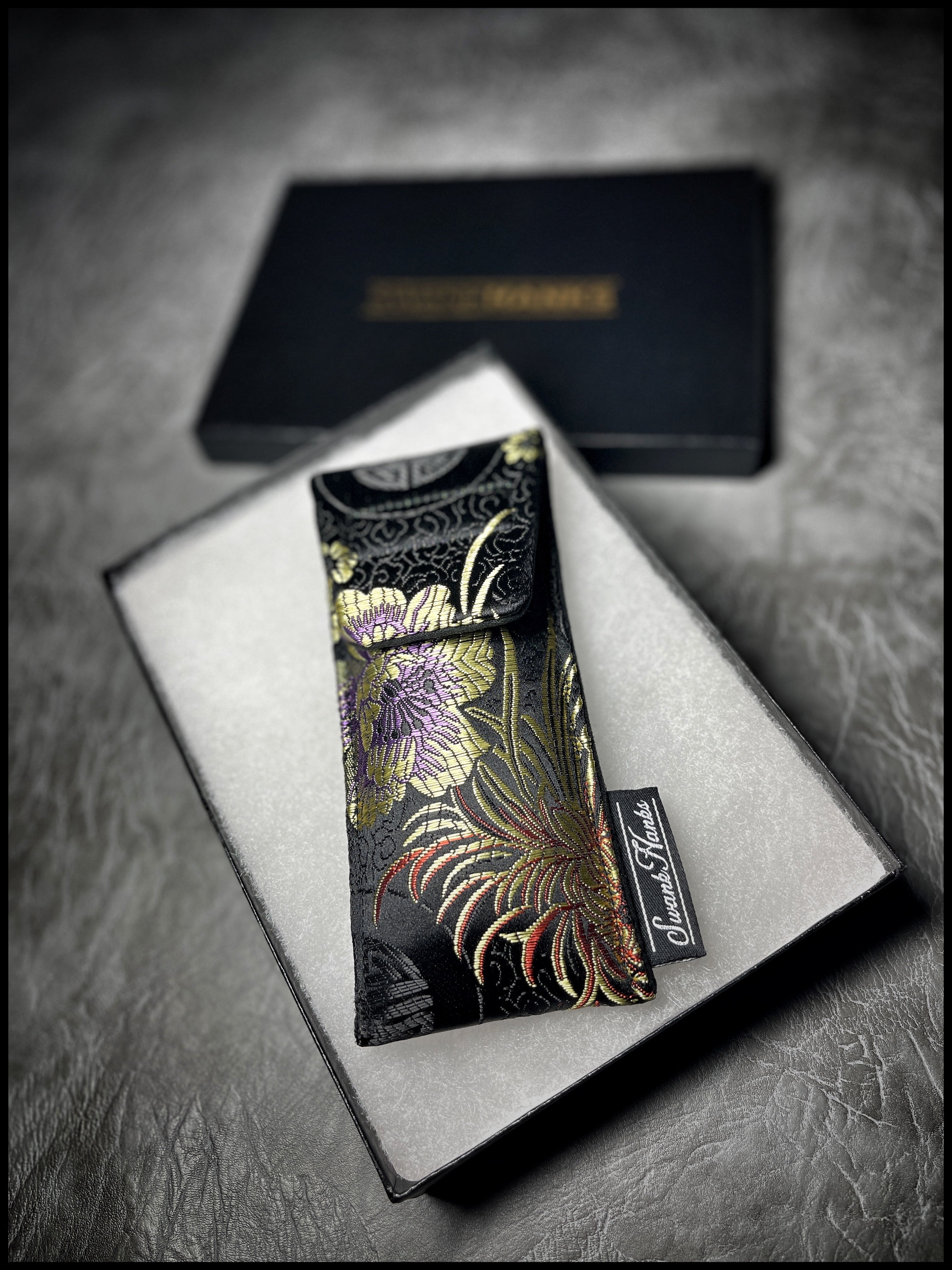 Silk Brocade Floral Pouch