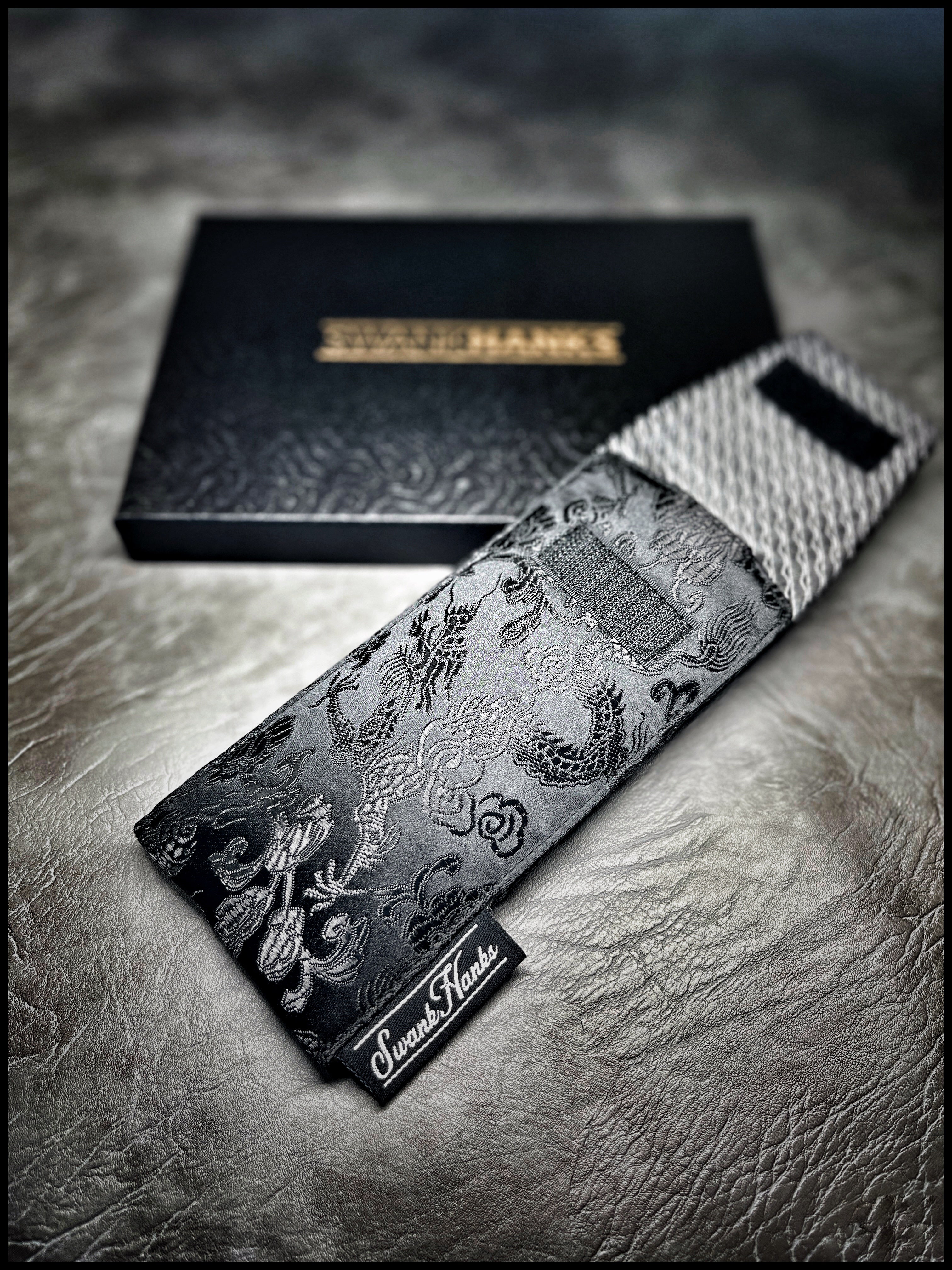 Murdered Out Dragon Silk/ Gunmetal Silk Single Pouch