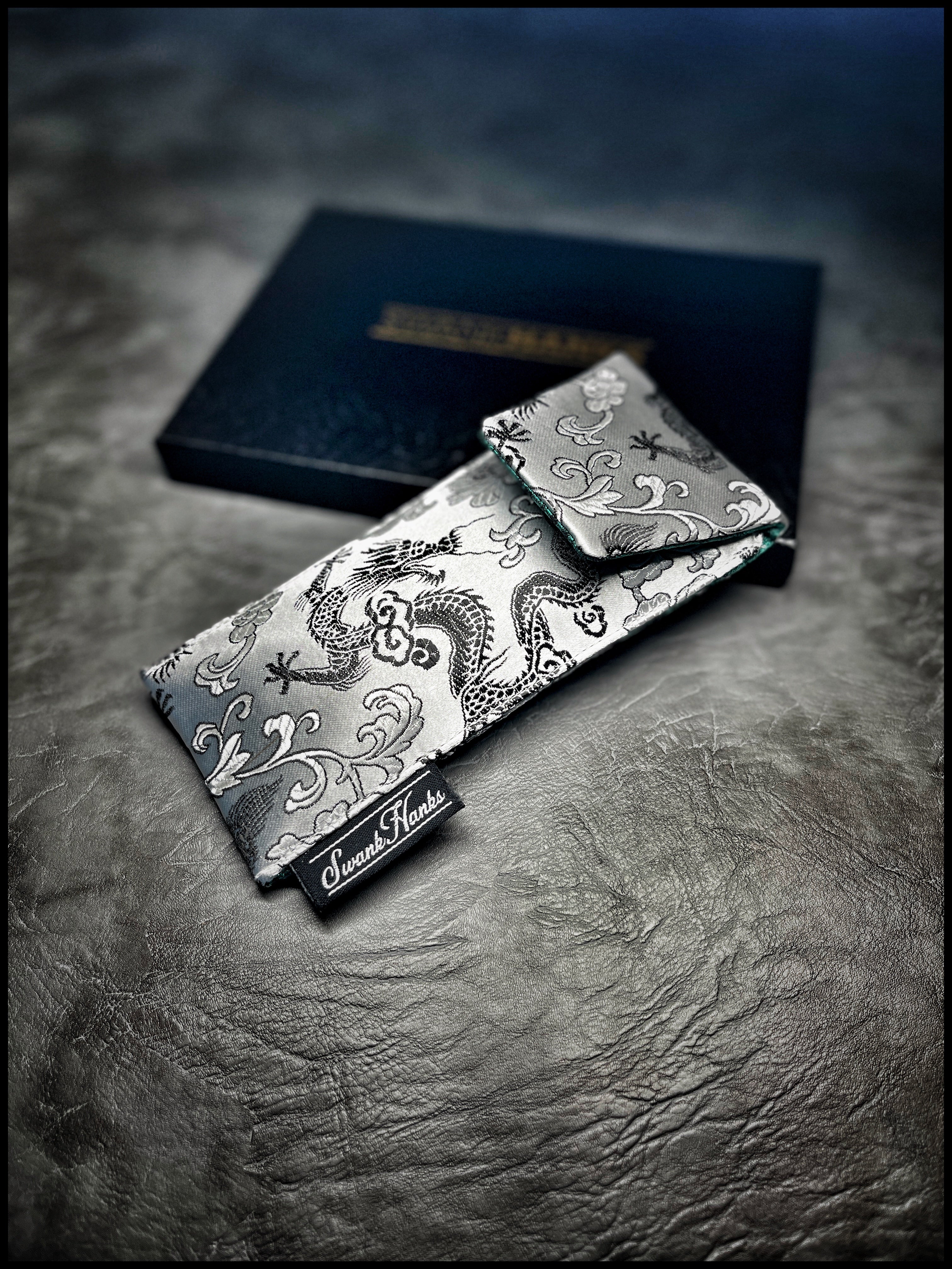 Satin Silver Dragon Silk V3/Mulberry Color Shifter Silk Single Pouch