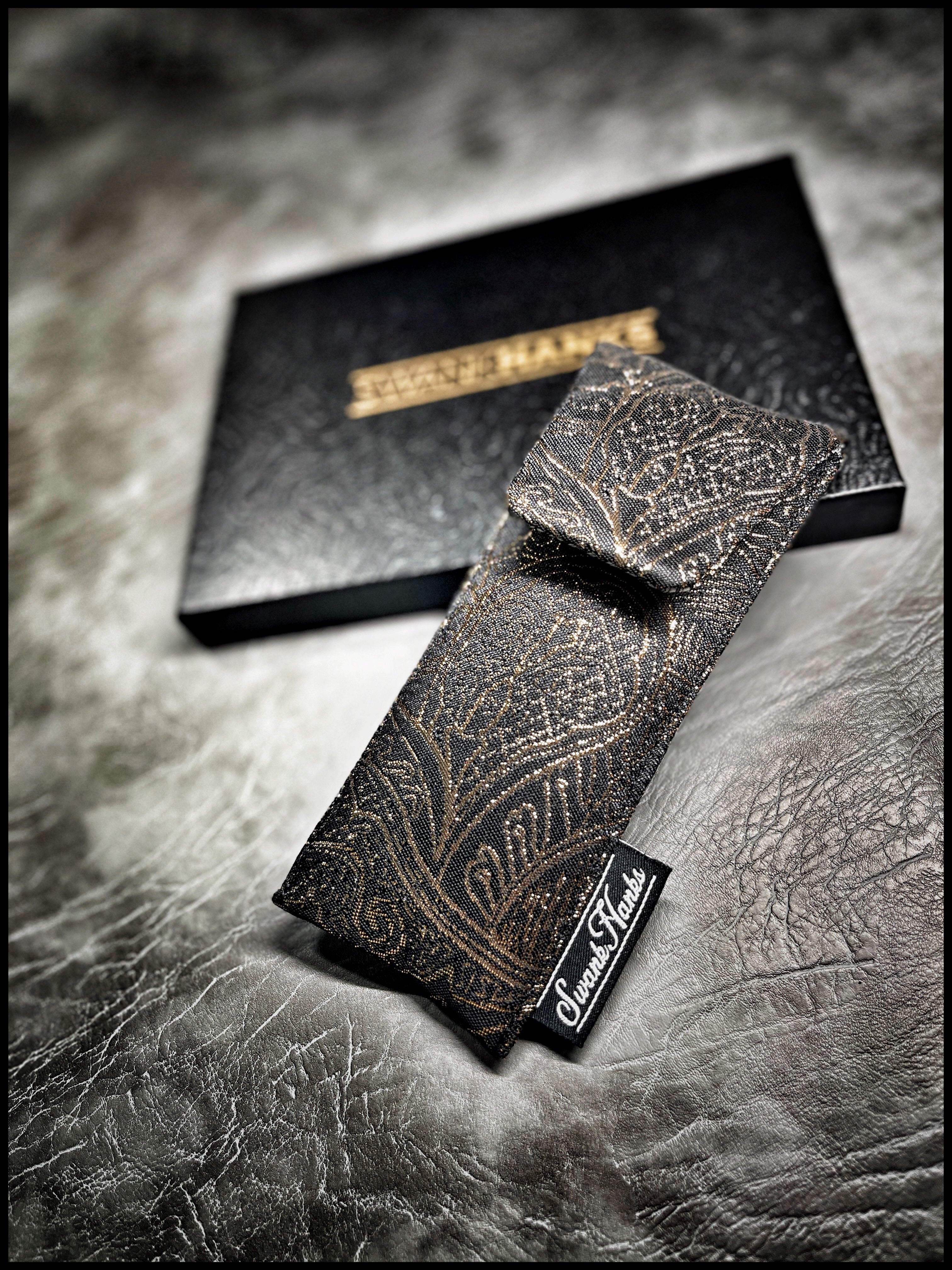 Metallic Copper Paisley Pouch