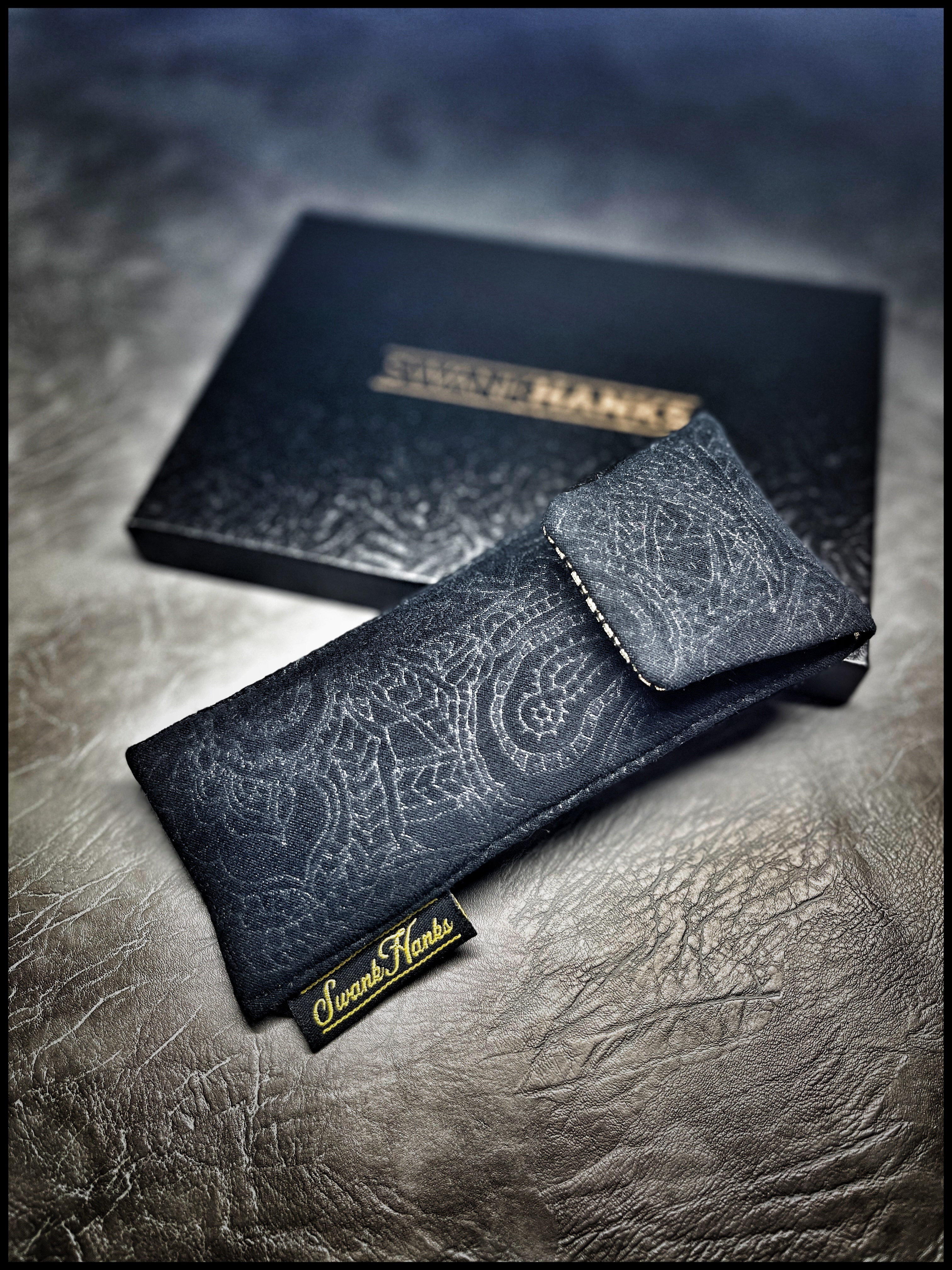 Murdered Out Paisley Microsuede Pouch