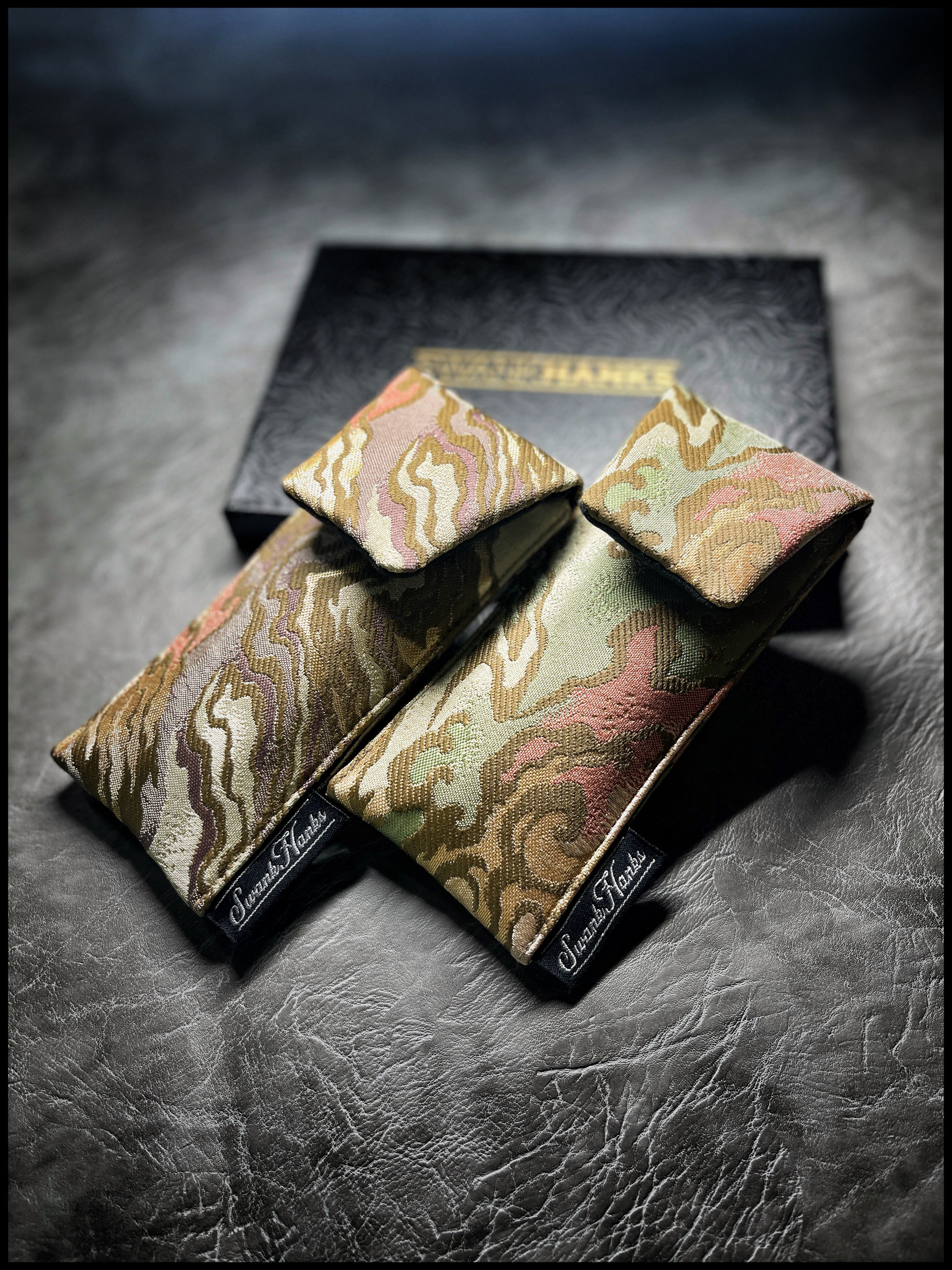 Marbled Silk Brocade Single Pouch
