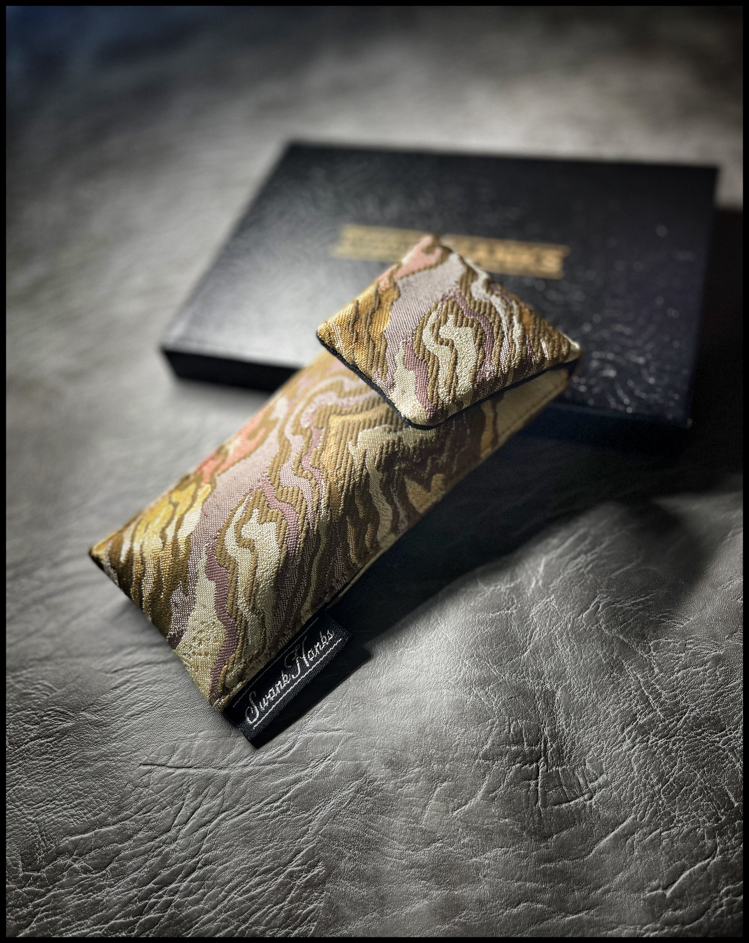Marbled Silk Brocade Single Pouch