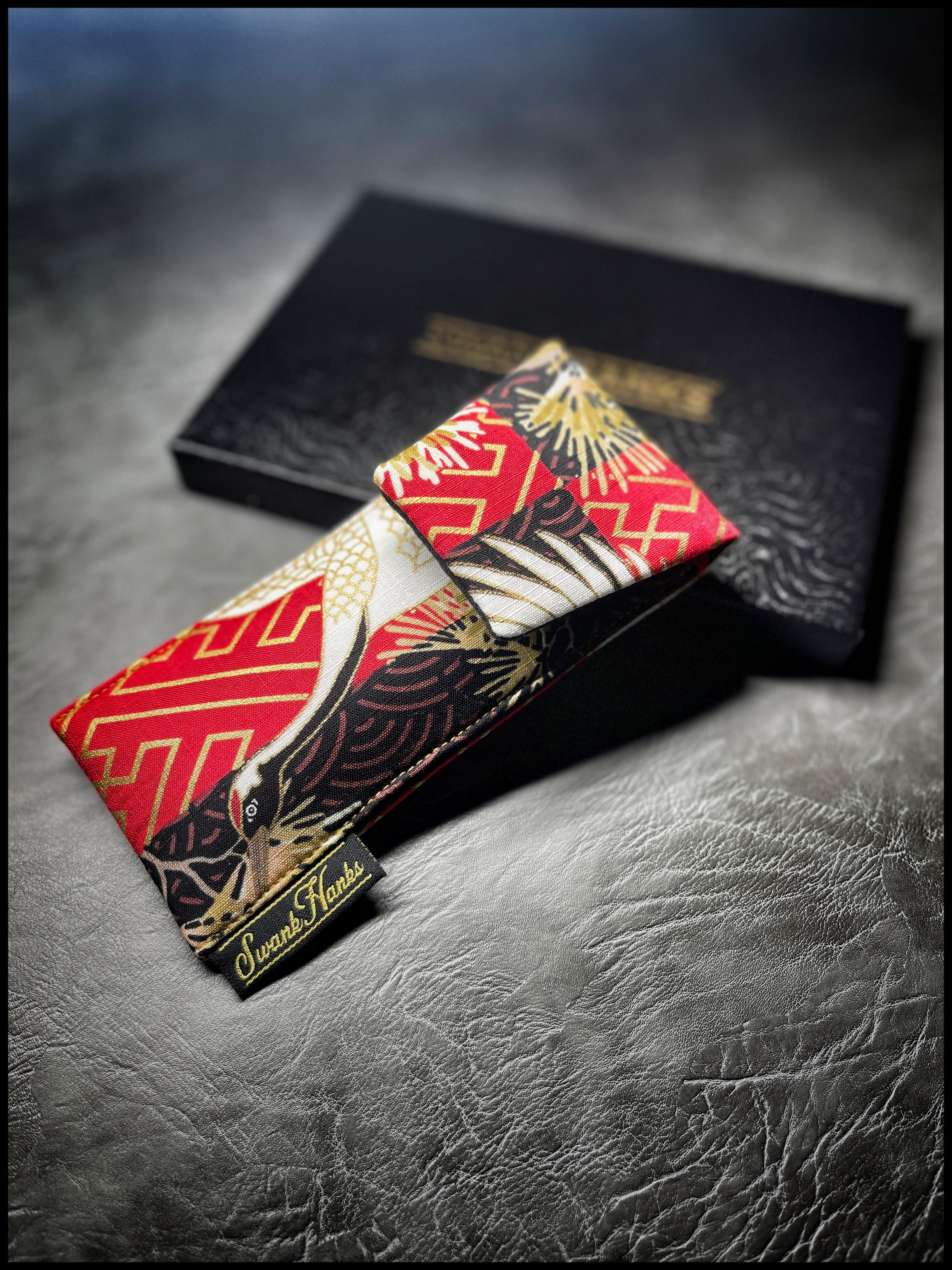 Seigaiha Crane Single Pouch