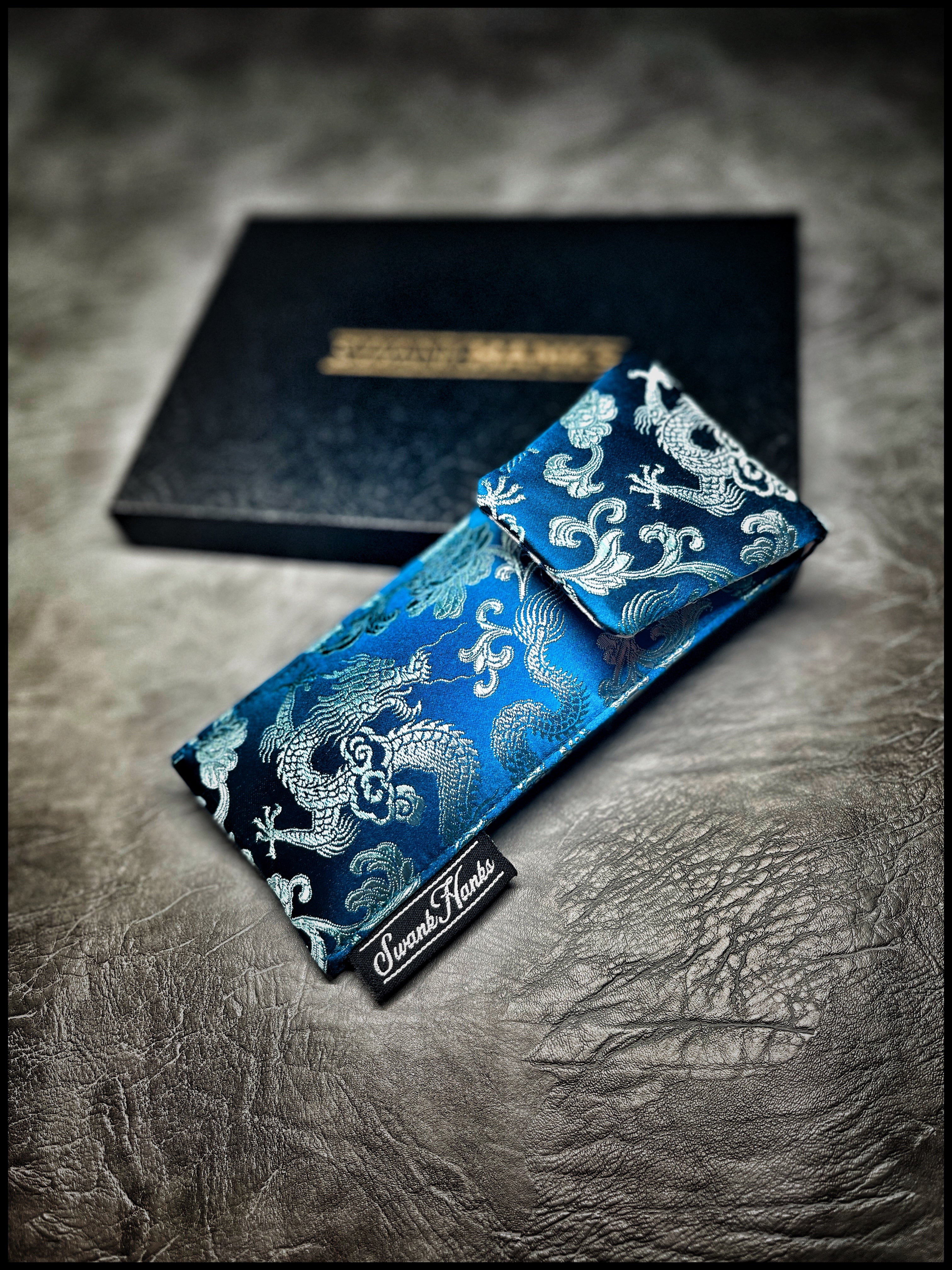 One-Off Asanoha Dragon Silk Pouch