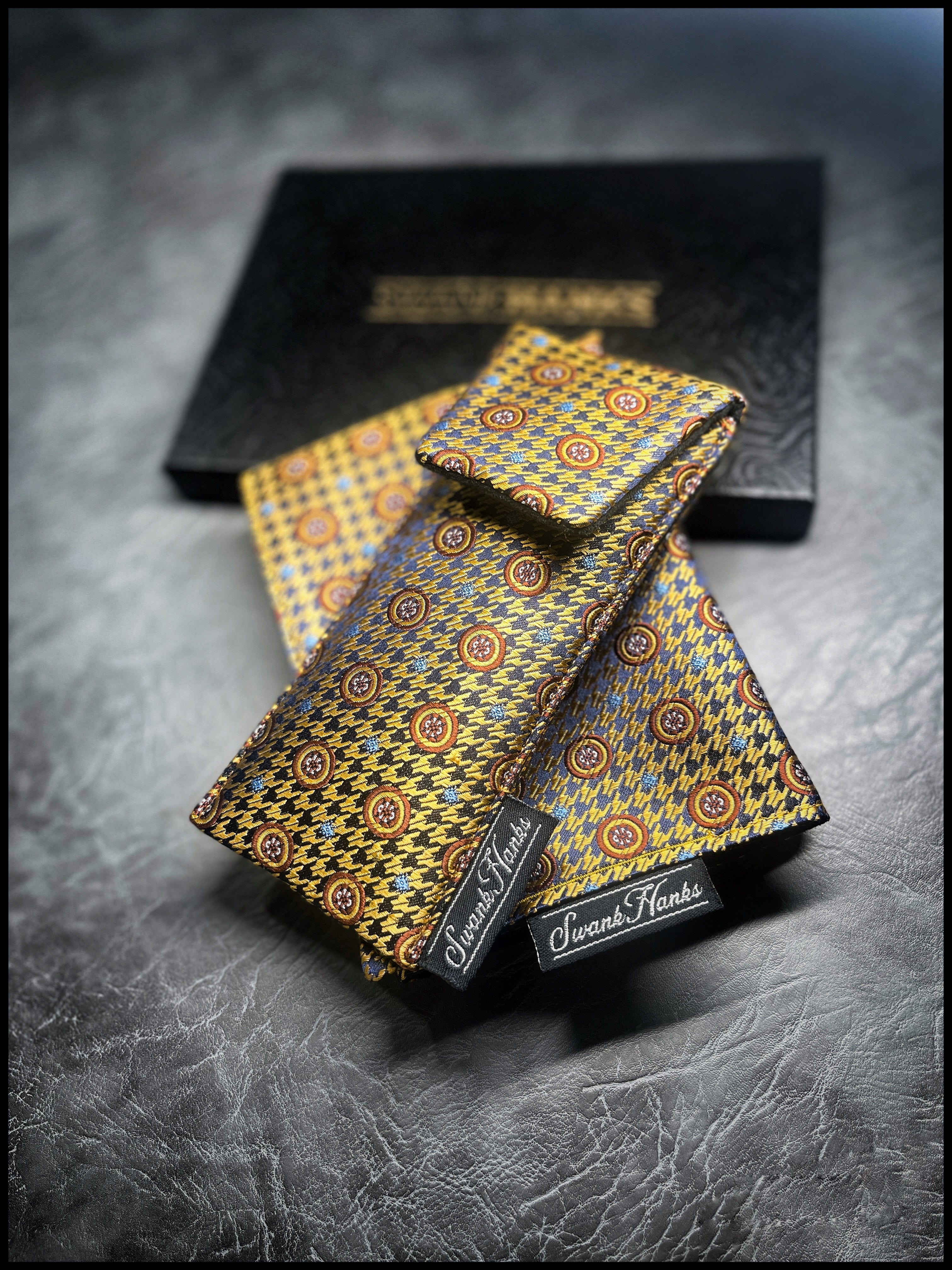 Copper Houndstooth Silk Hank