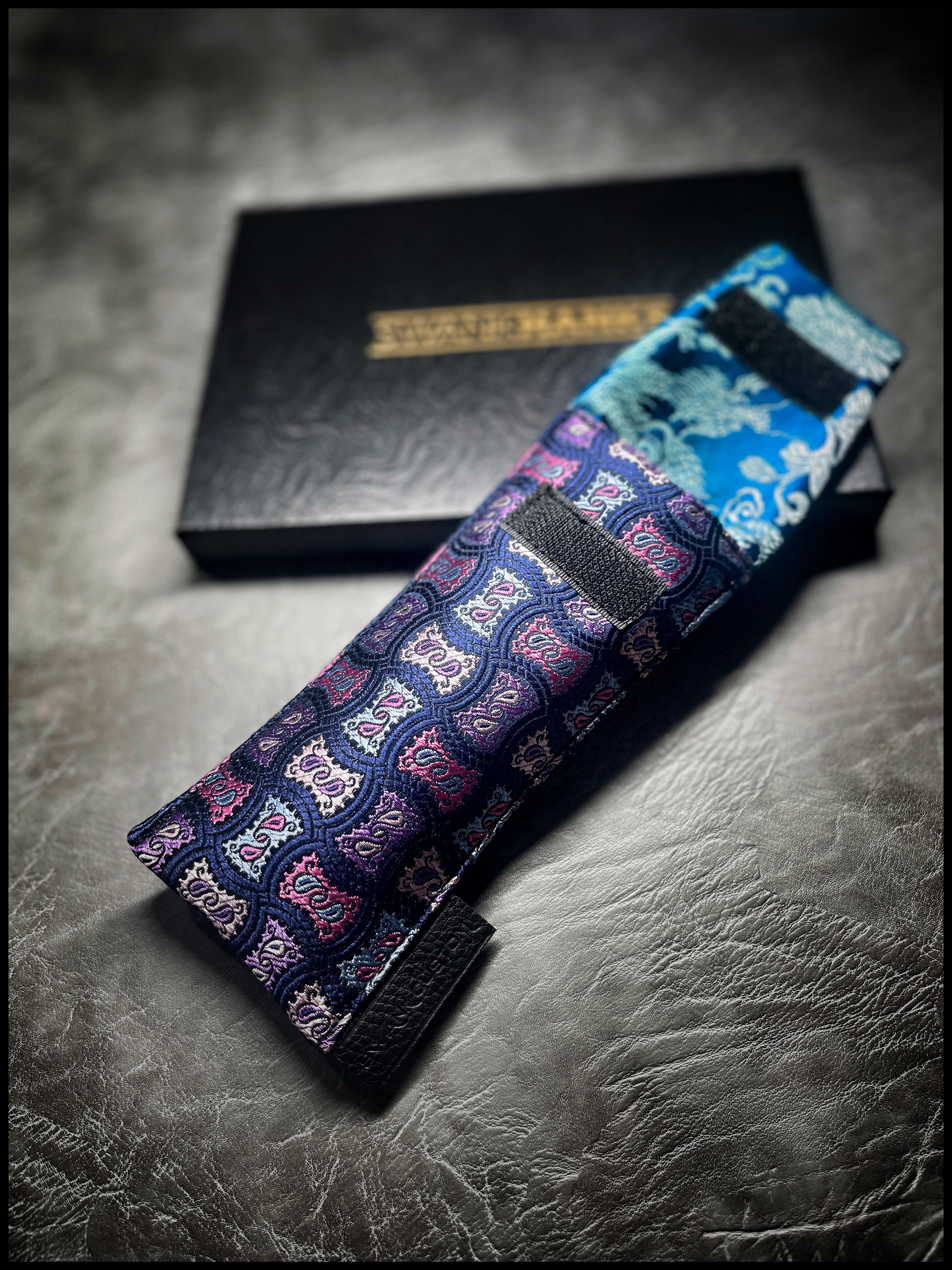 Blurple Jigsaw/ Blue Dragonsilk 1-OFF Single Pouch