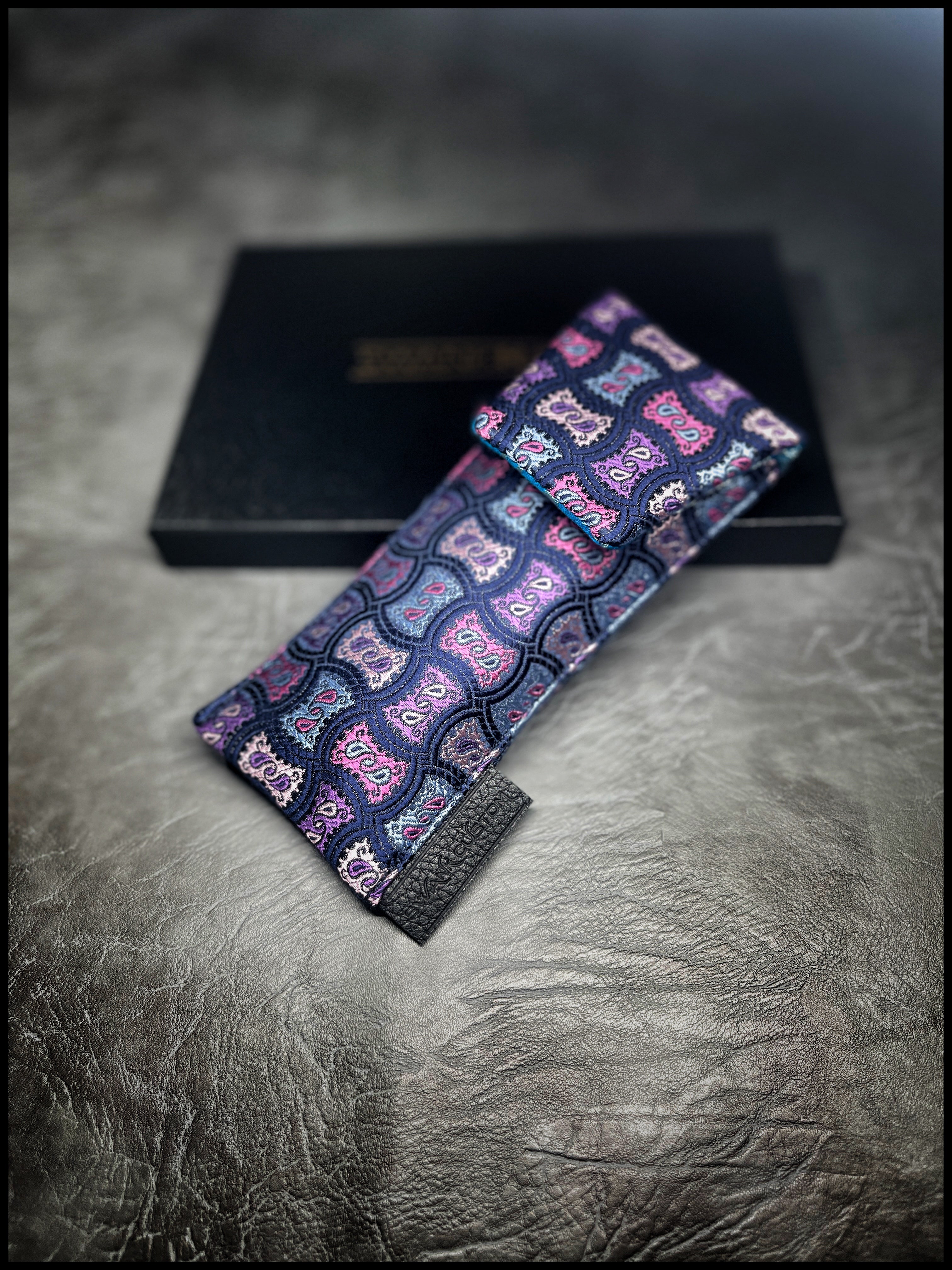 Blurple Jigsaw/ Blue Dragonsilk 1-OFF Single Pouch