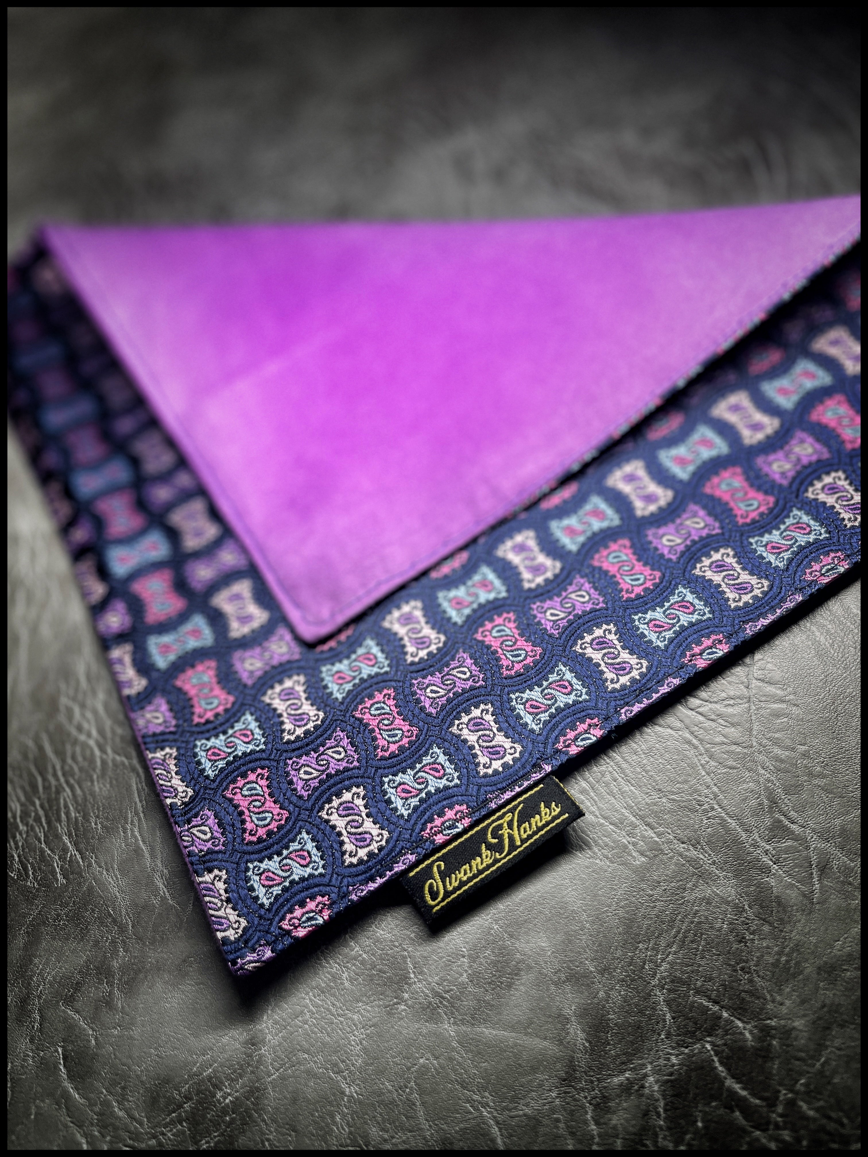 Blurple Jigsaw/ Purple Microsuede Hanks