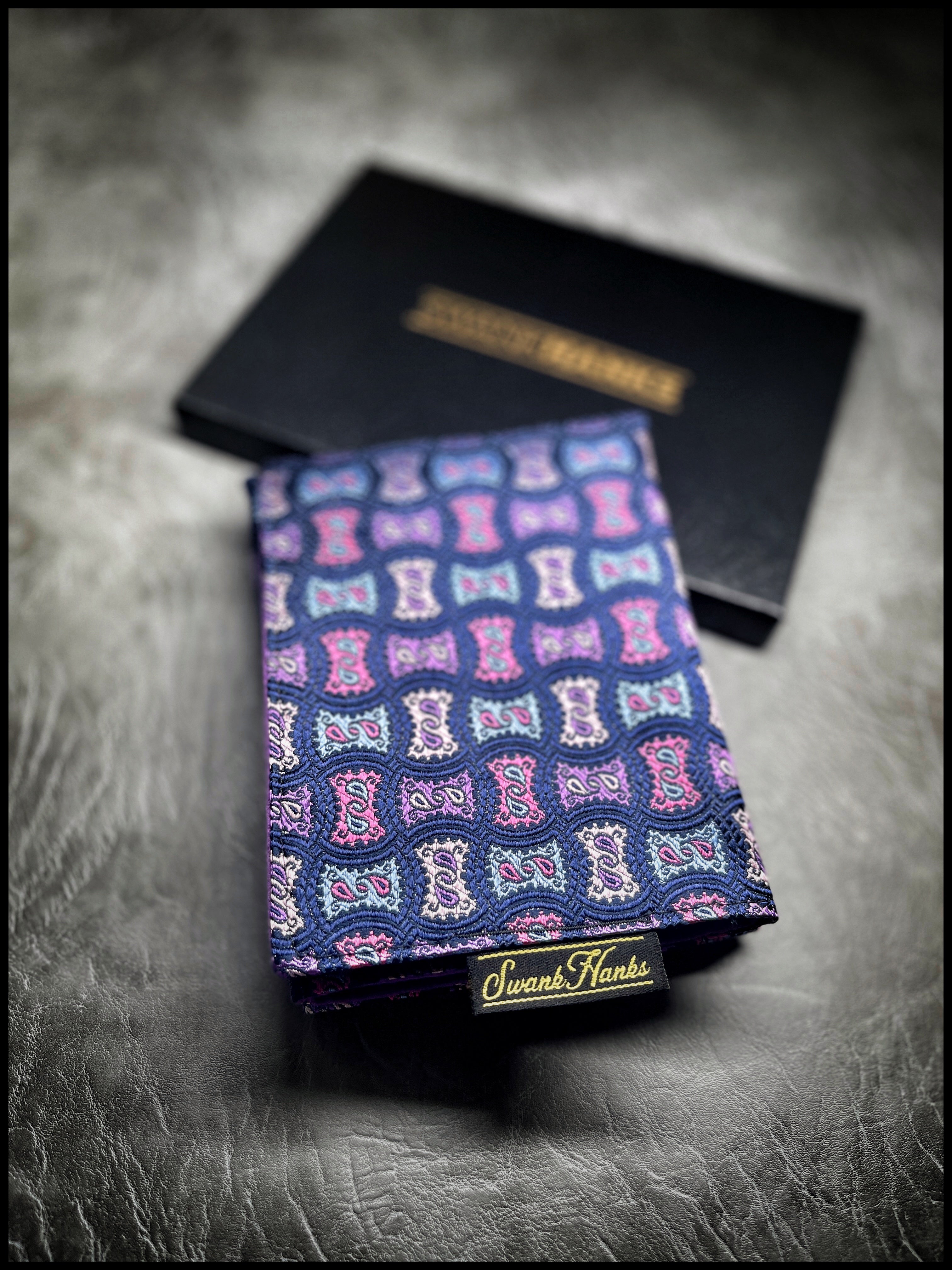 Blurple Jigsaw/ Purple Microsuede Hanks