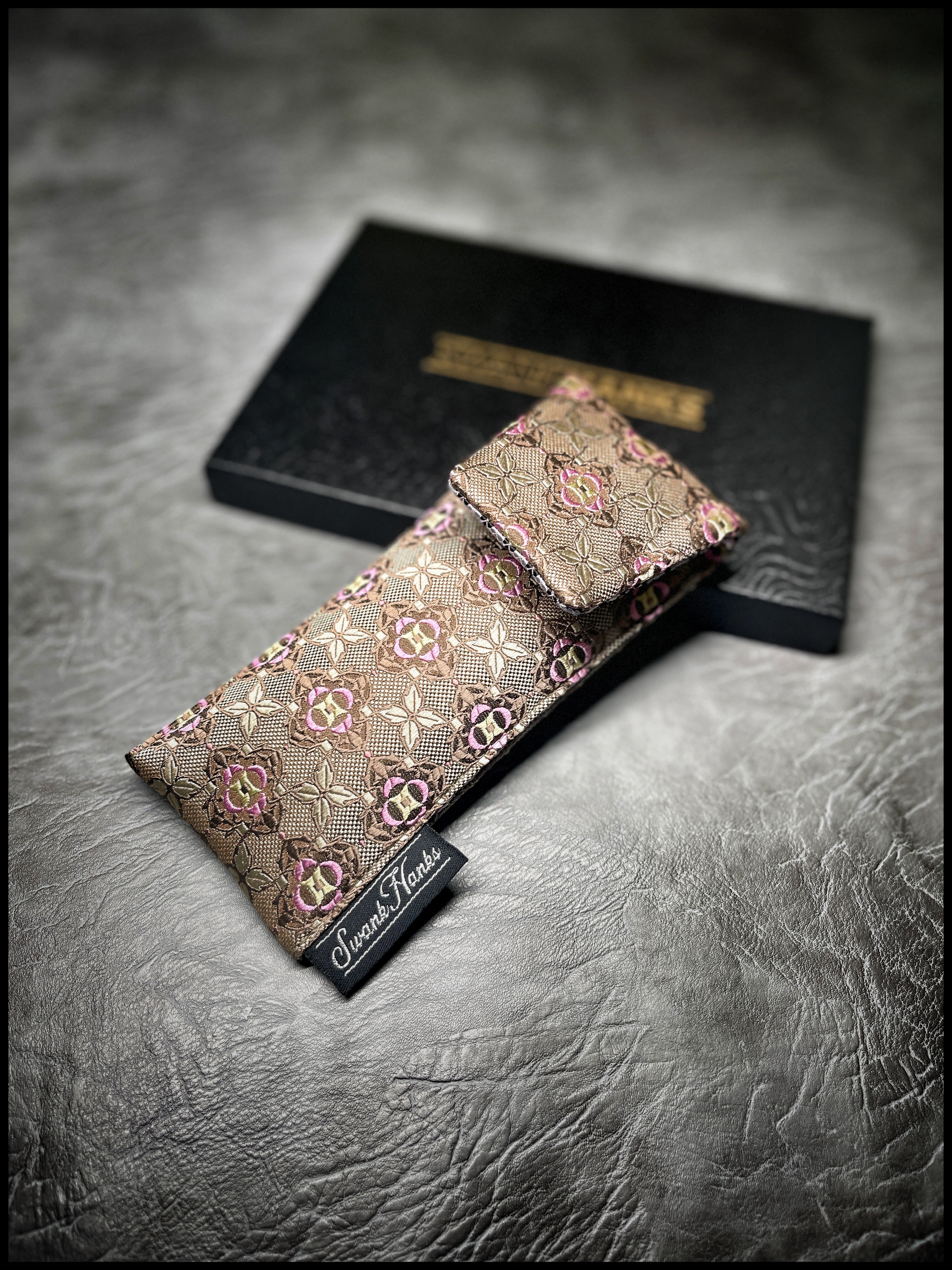 Bronze Leaf Silk Pouches