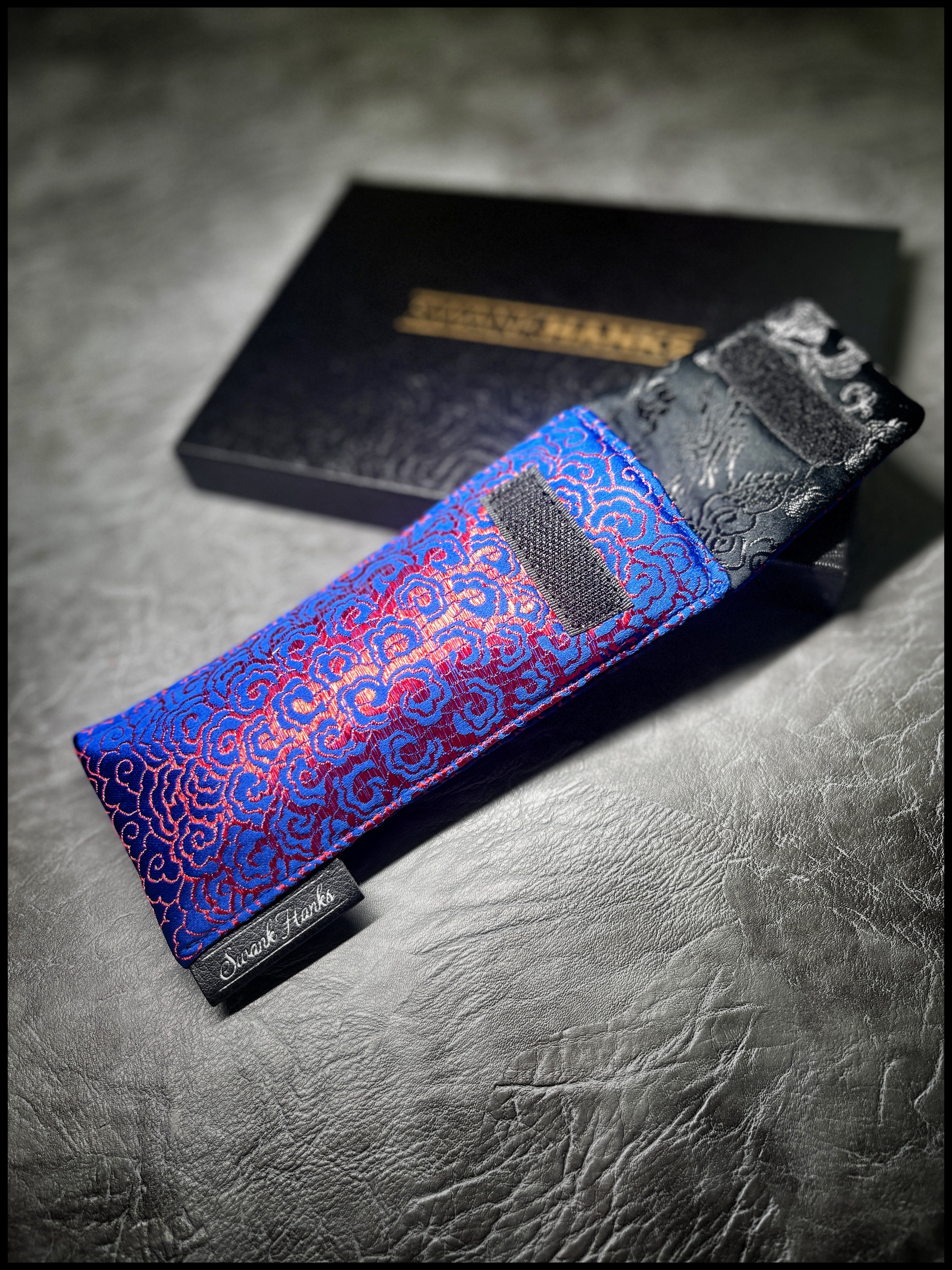 Blue Oriental Wave V2 W/ Murdered Out Dragon Silk Single Pouch