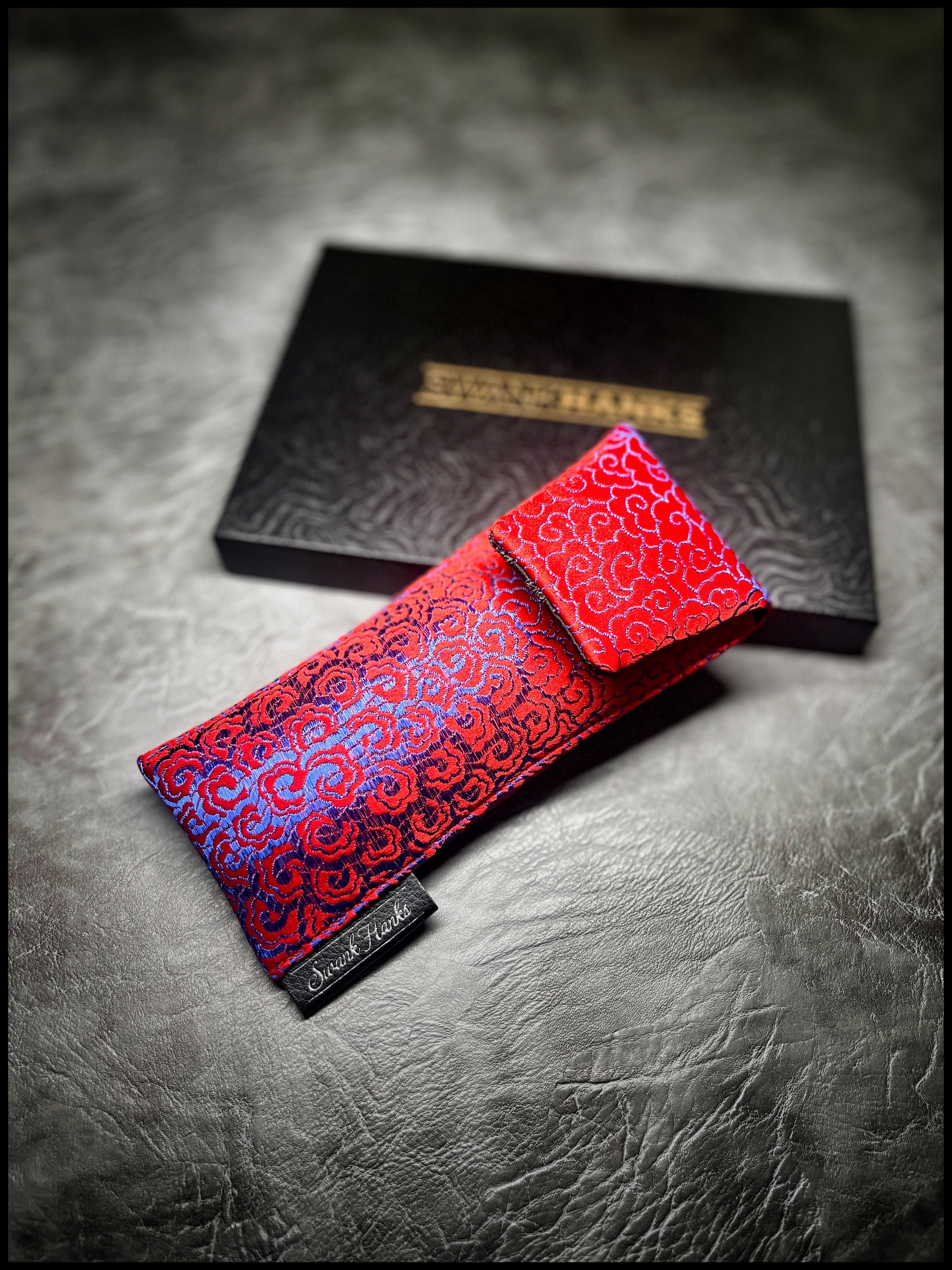Red Oriental Wave V2 W/ Murdered Out Dragon Silk Single Pouch