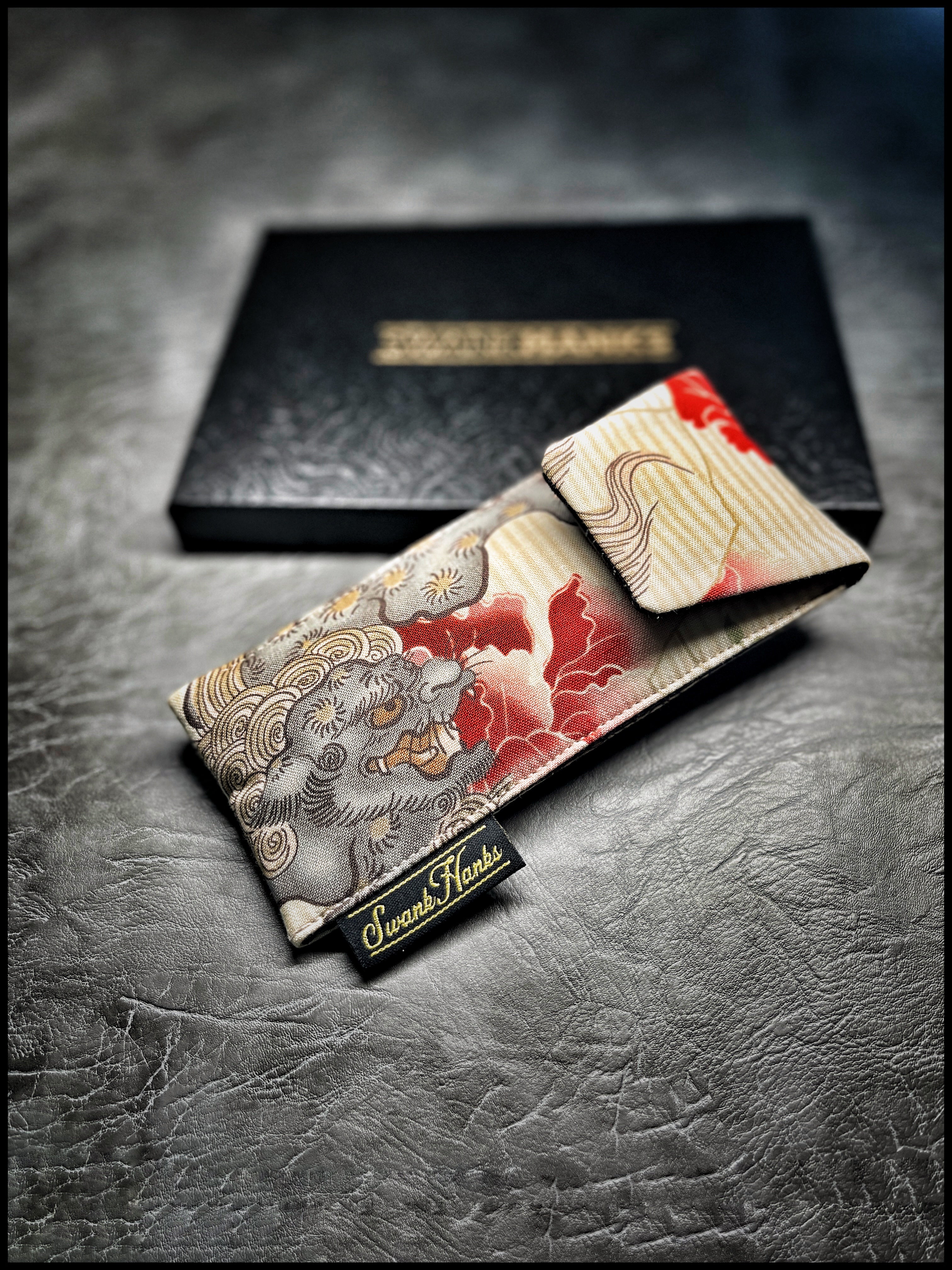 Foo Dog/ Japanese Silk Single Pouch