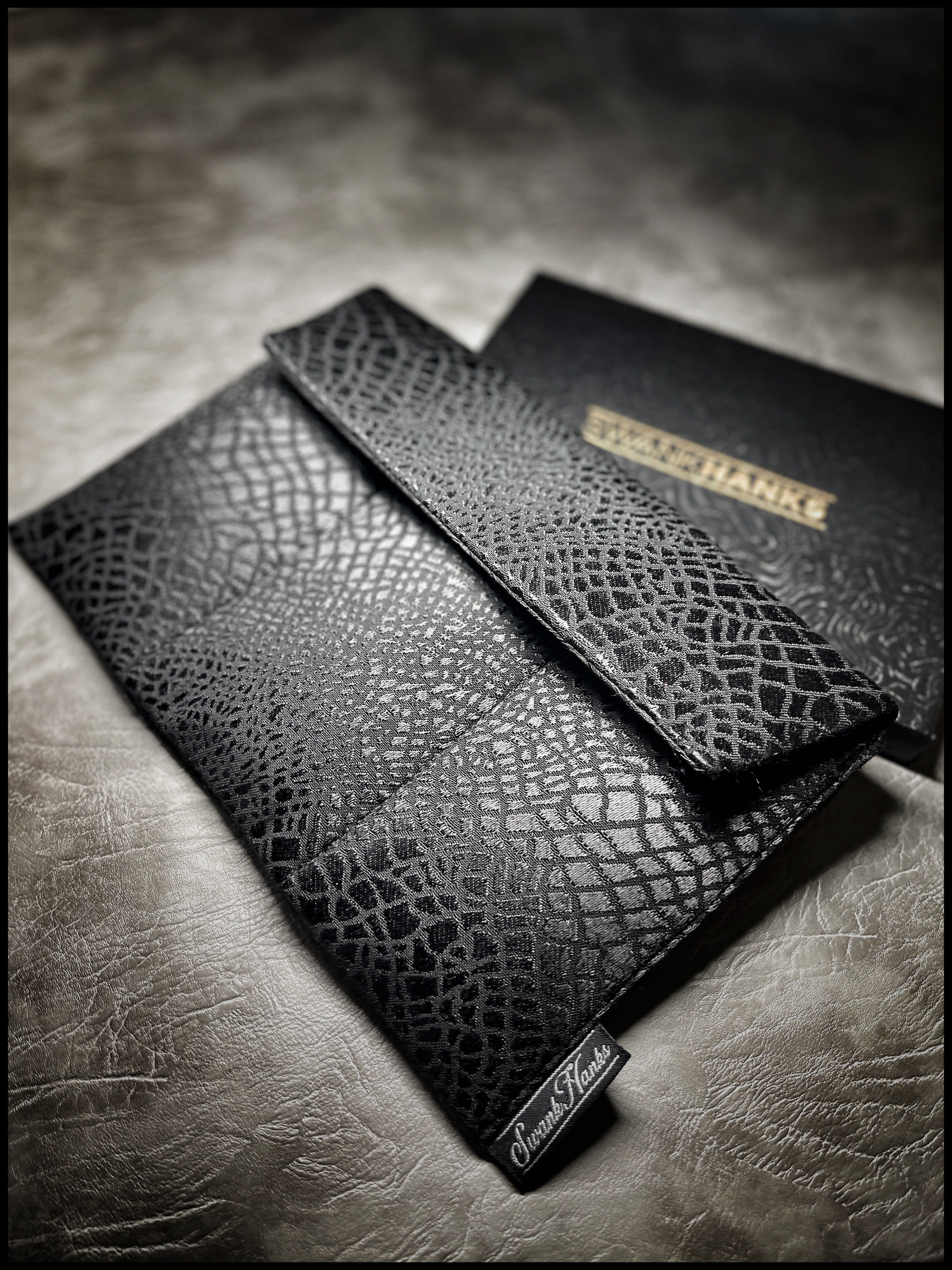 1-OFF Triple Slot Silk Dragonscale/Basketweave Pouch