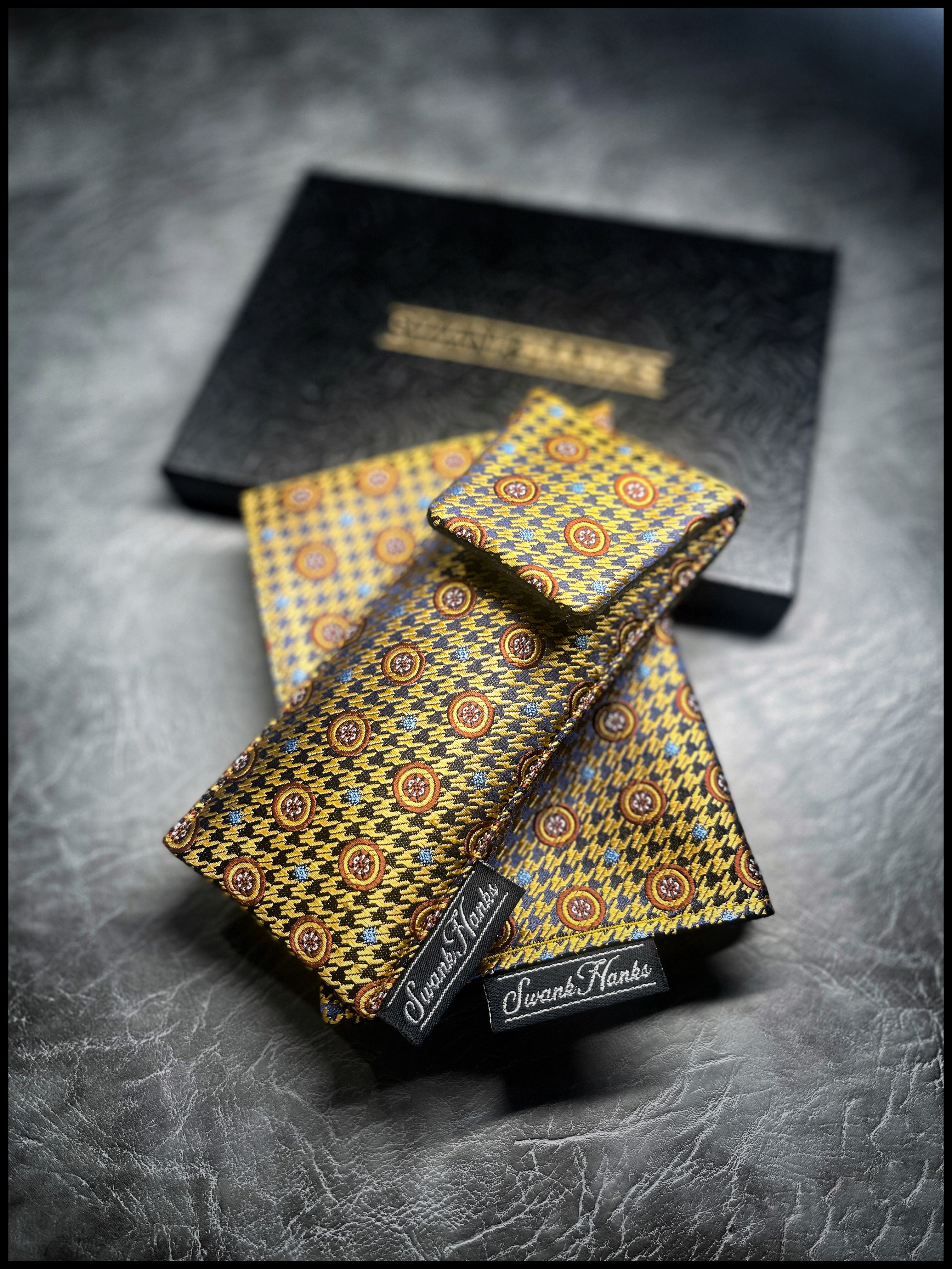 Copper Houndstooth Silk Single Pouch