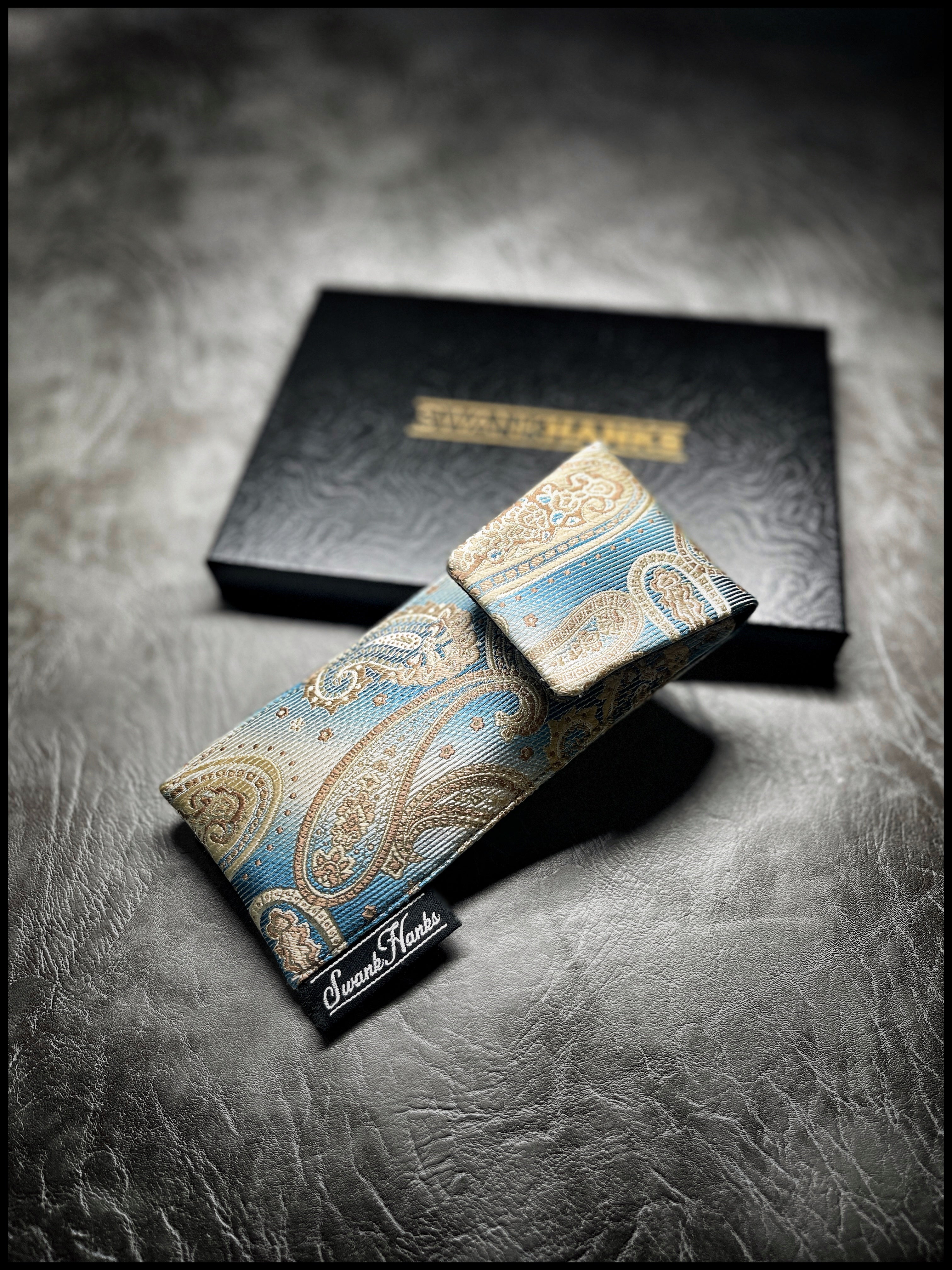 Chiffon Paisley Stripes Single Pouch