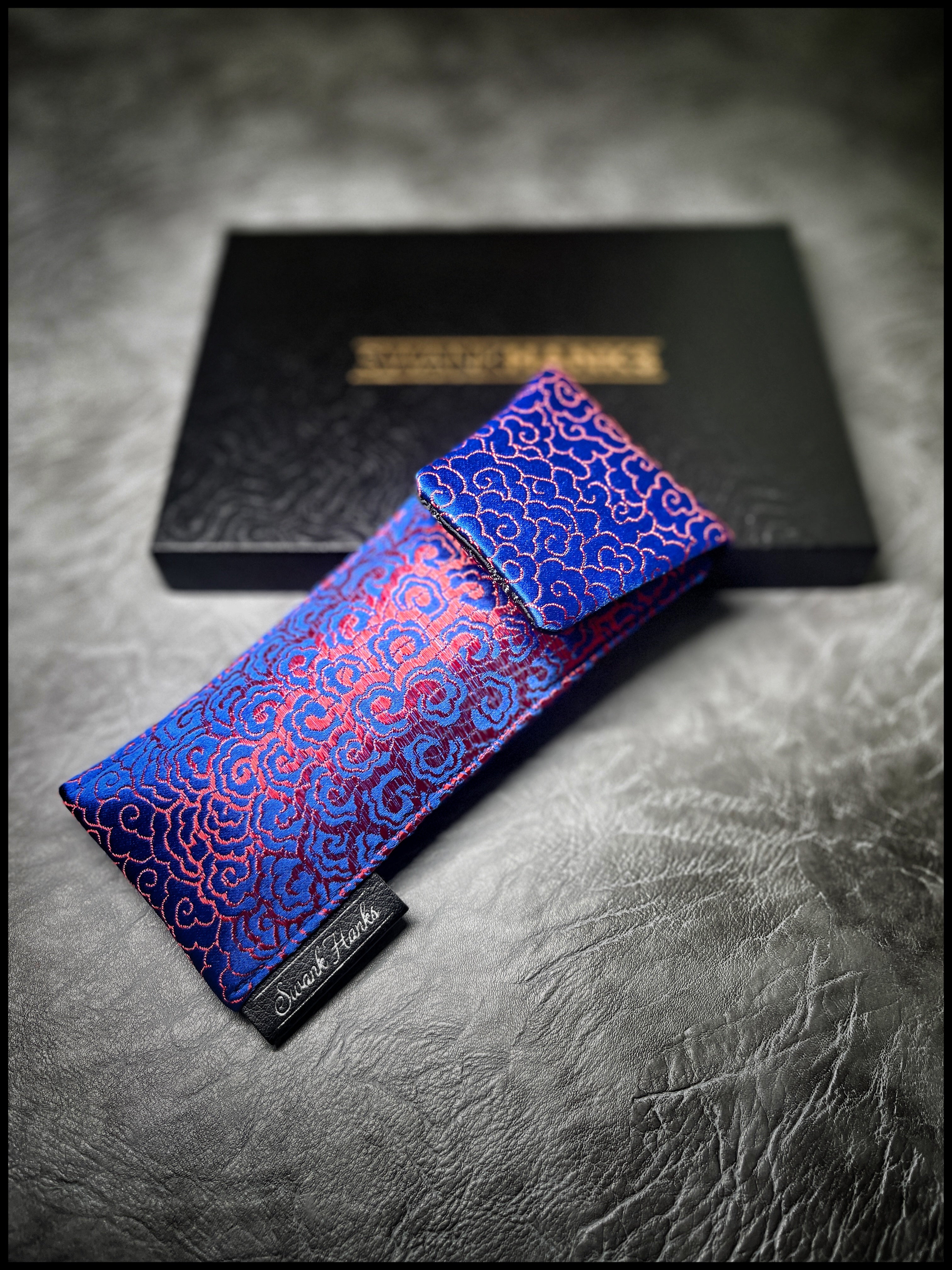 Blue Oriental Wave V2 W/ Murdered Out Dragon Silk Single Pouch