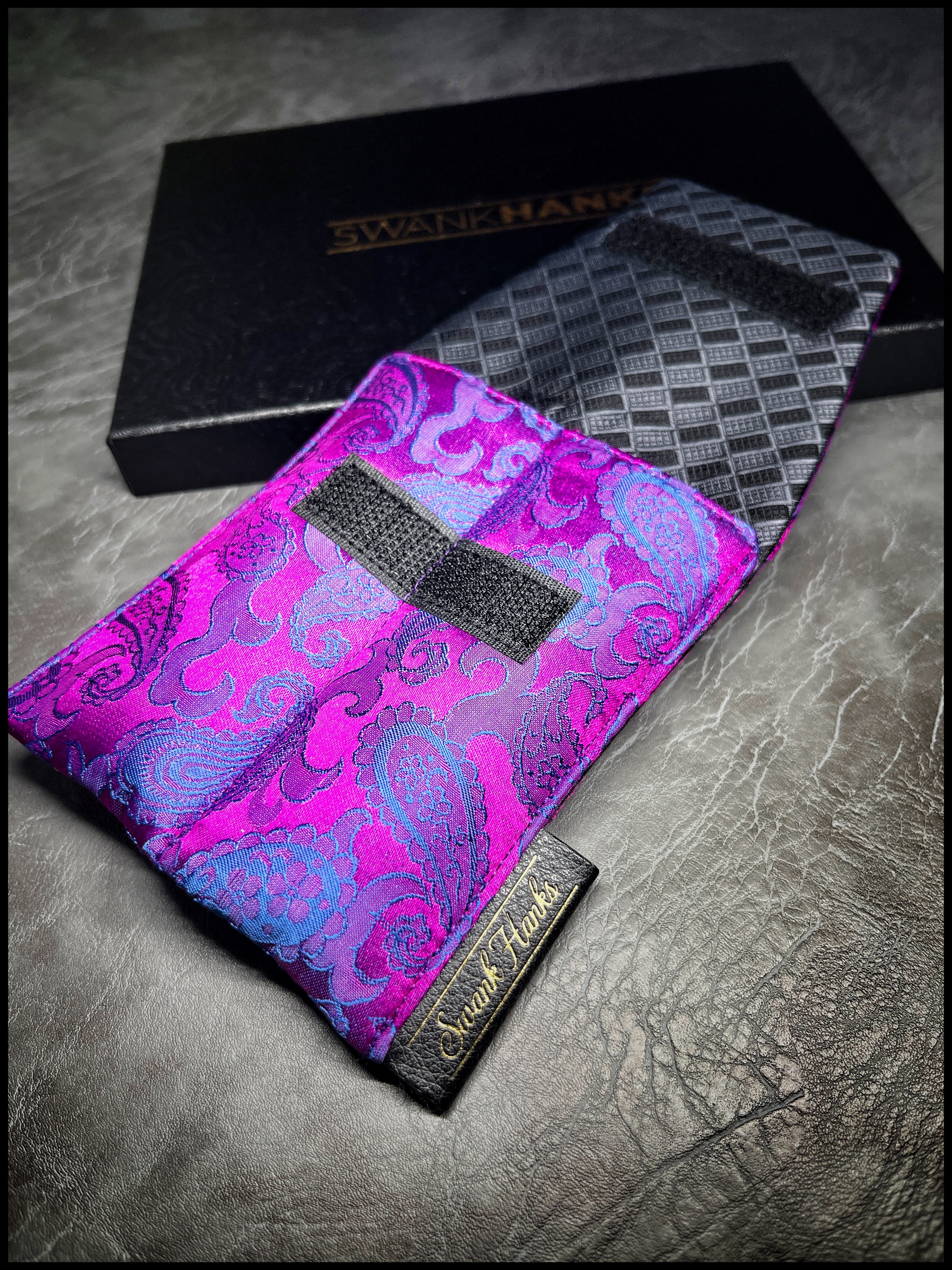 Blurple Mulberry V1 Paisley Silk Mini Double Slot