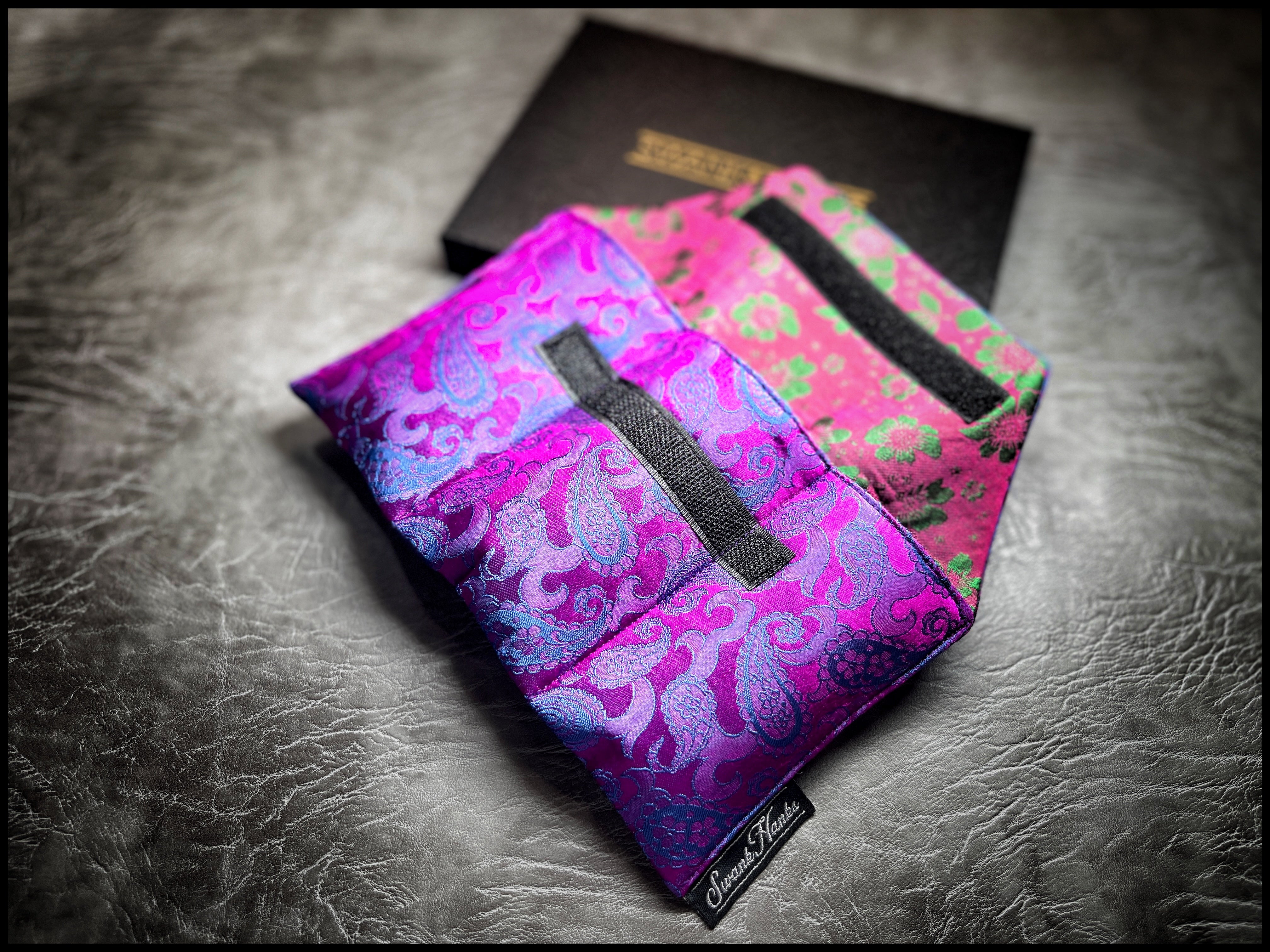 1-OFF Blurple Mulberry Paisley Silk Mini Triple Slot