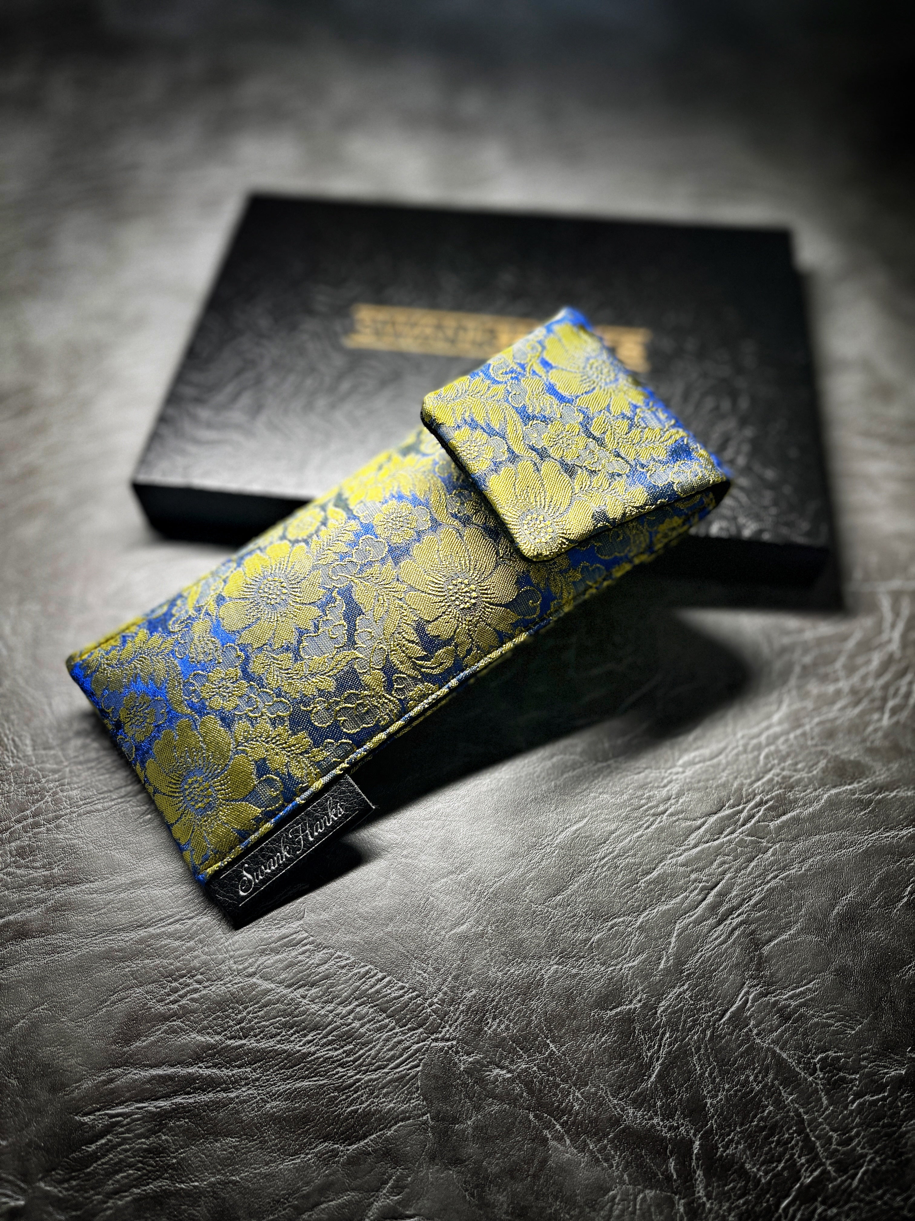 1-OFF Color Shifting Mulberry Floral Silk Single Pouch