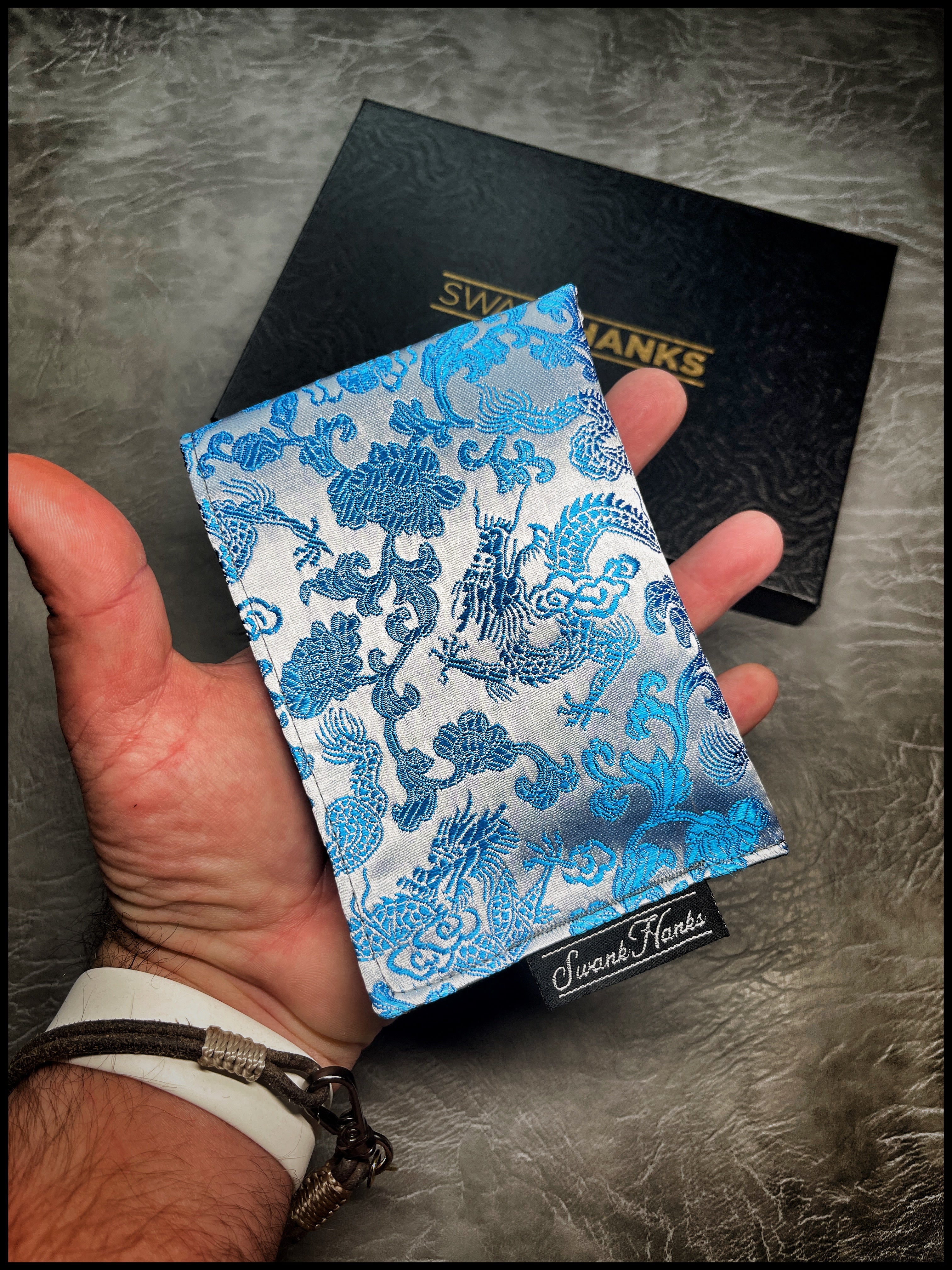 Blue/Silver Dragon Silk Mini Hanks