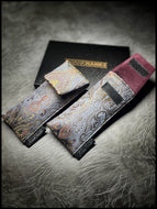 Royal Paisley/ Burgundy Microsuede Single Pouch