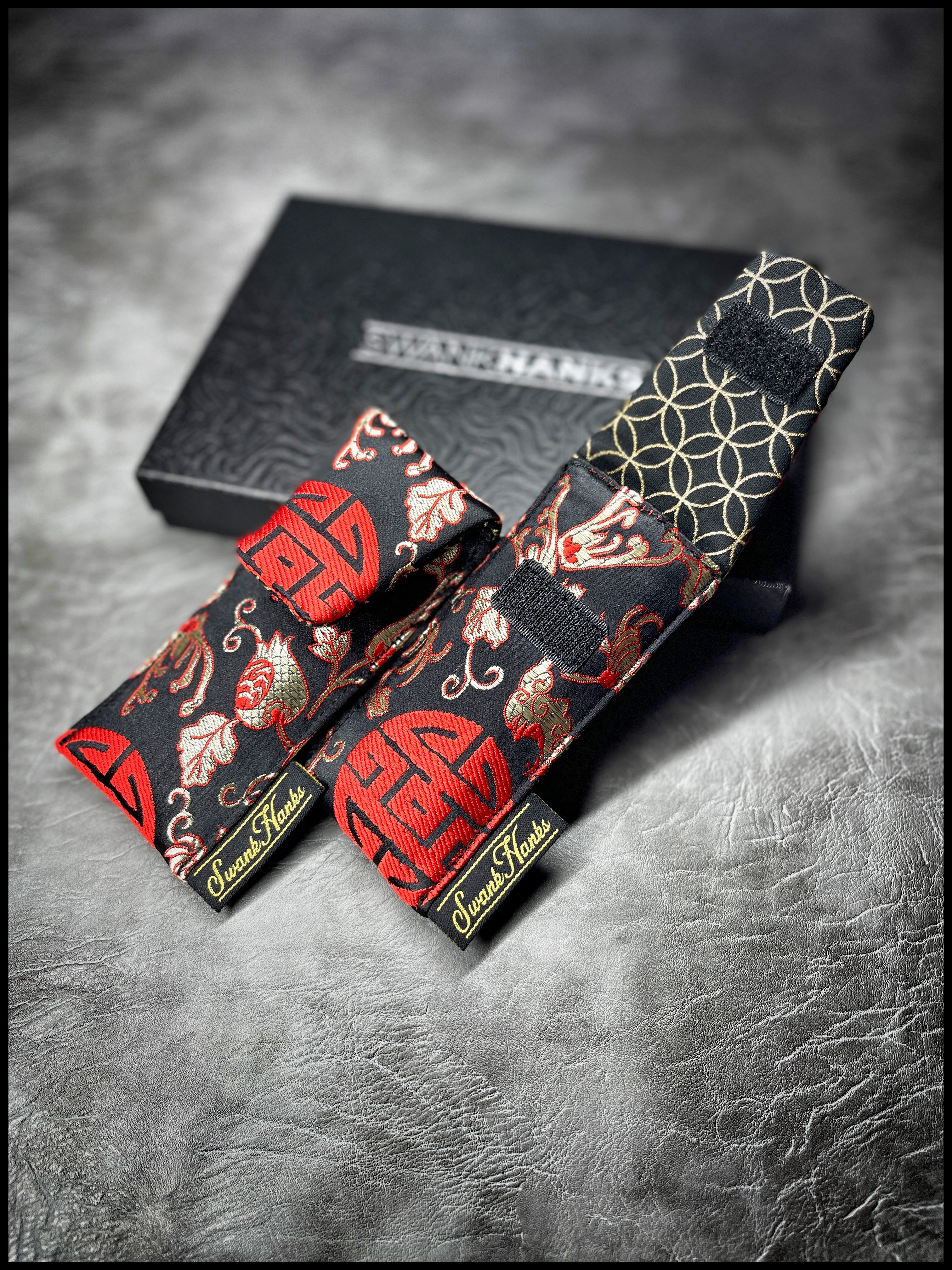 Black/Red Quigong Mini Single Slot Pouch