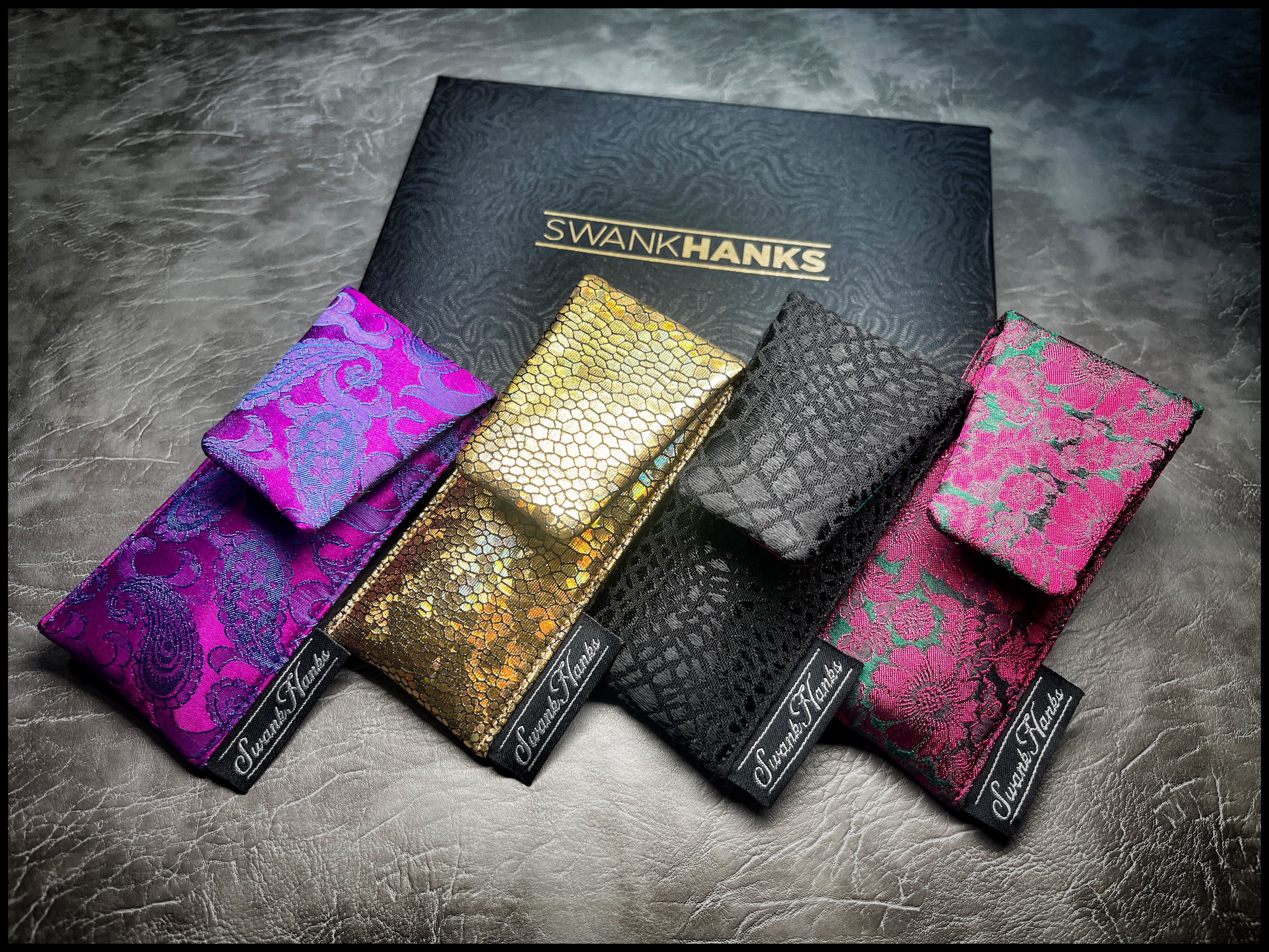 (1-OFF) Mulberry Silk Paisley/ Blue Dragonscale Silk Mini Single Pouch