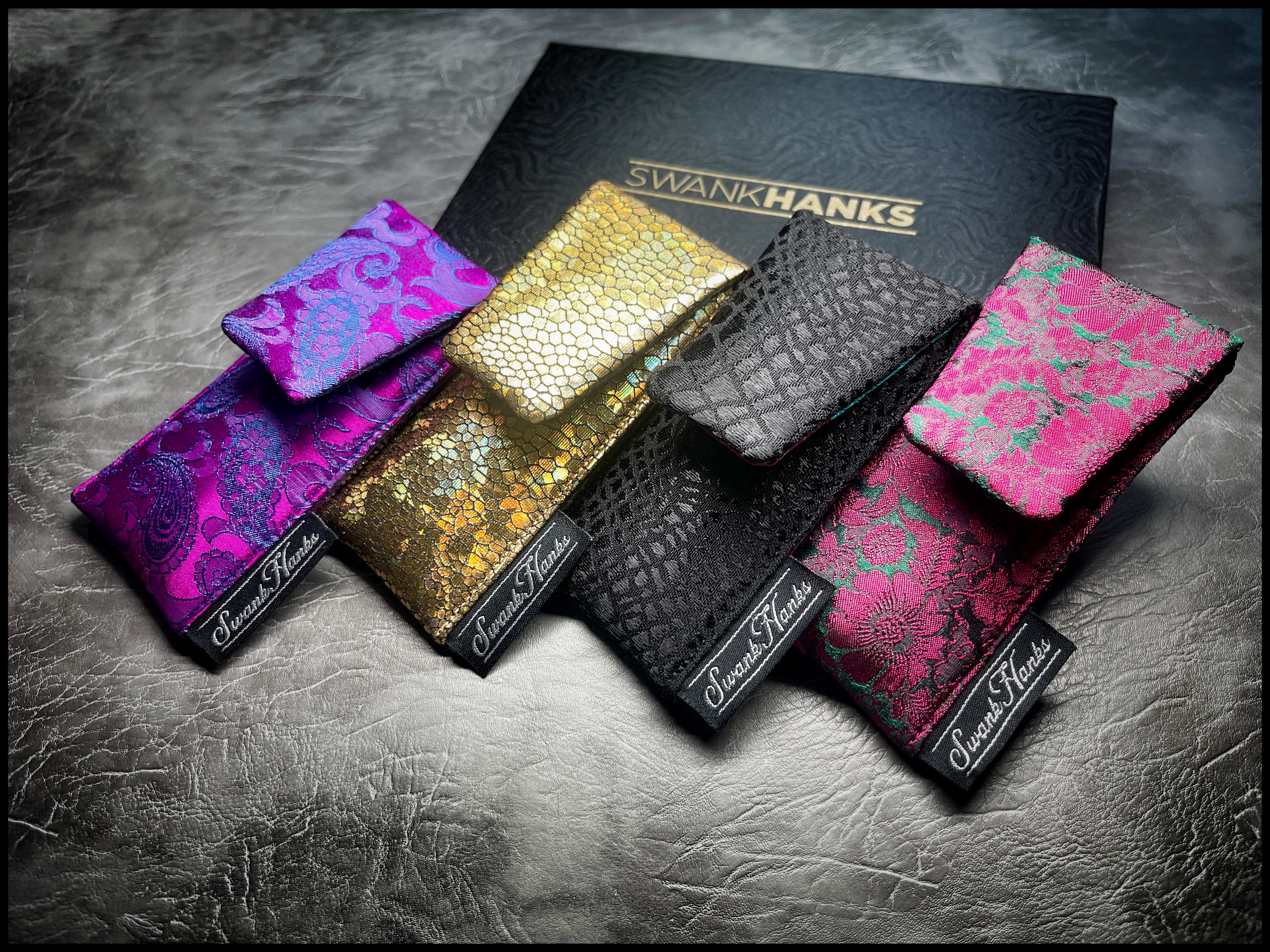 Black Silk Cashmere Dragon Silk Mini Single Pouch