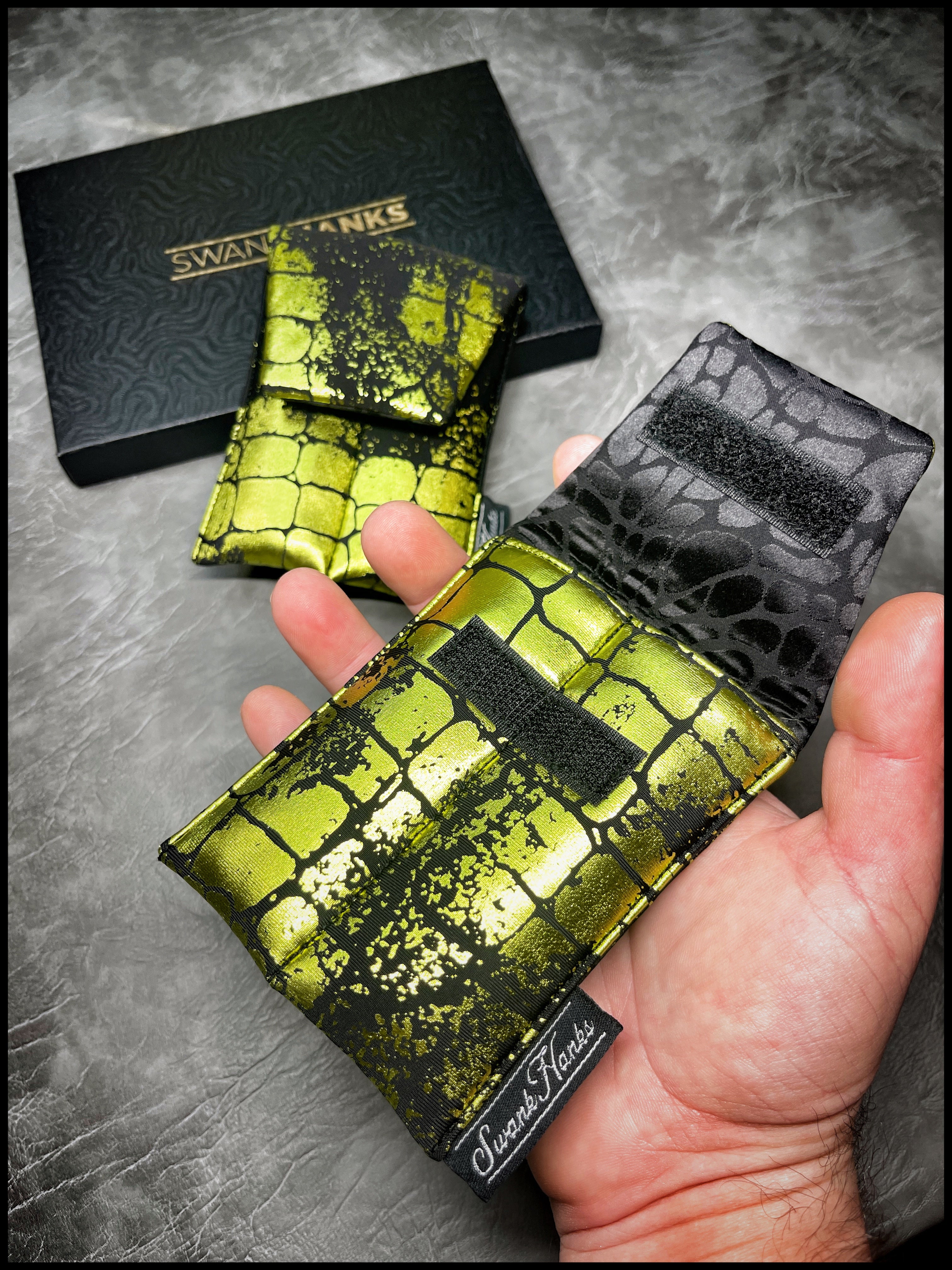 UV Gold Dragonscale Mini Double Slot Pouch