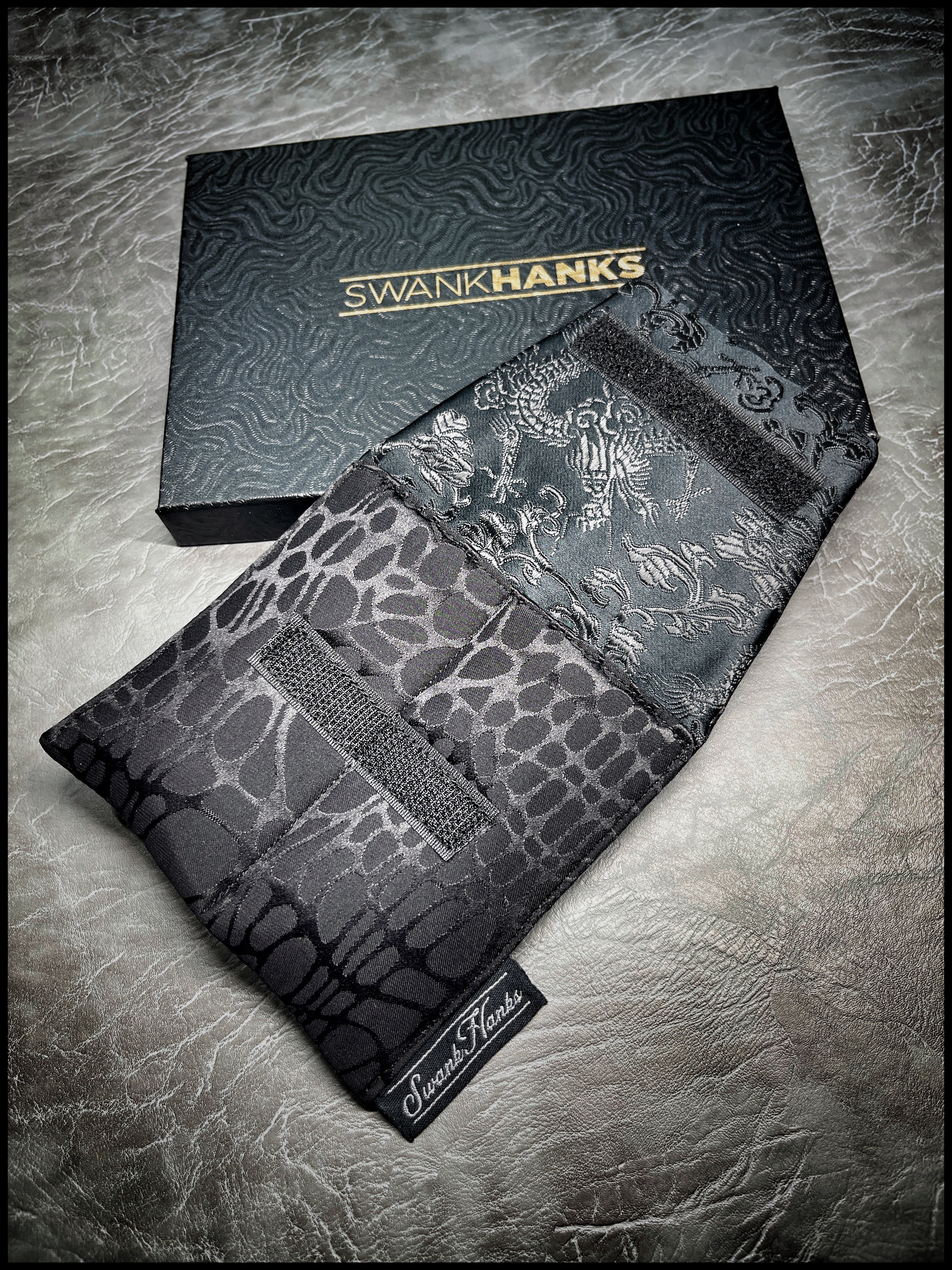 Griffin Murdered Out Dragonscale Silk Mini Double-Slot Pouch