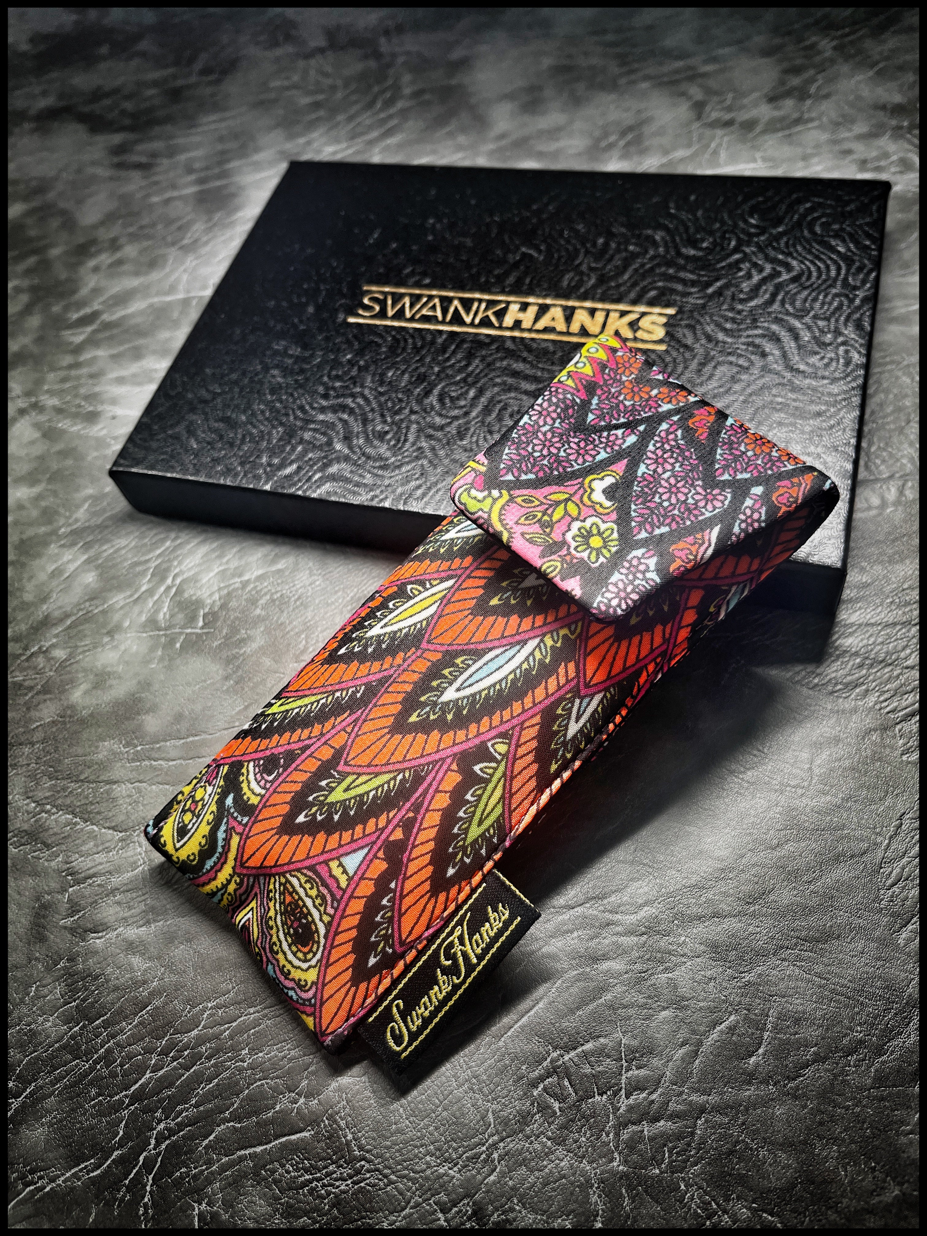 Bohemian Satin Paisley Pouch