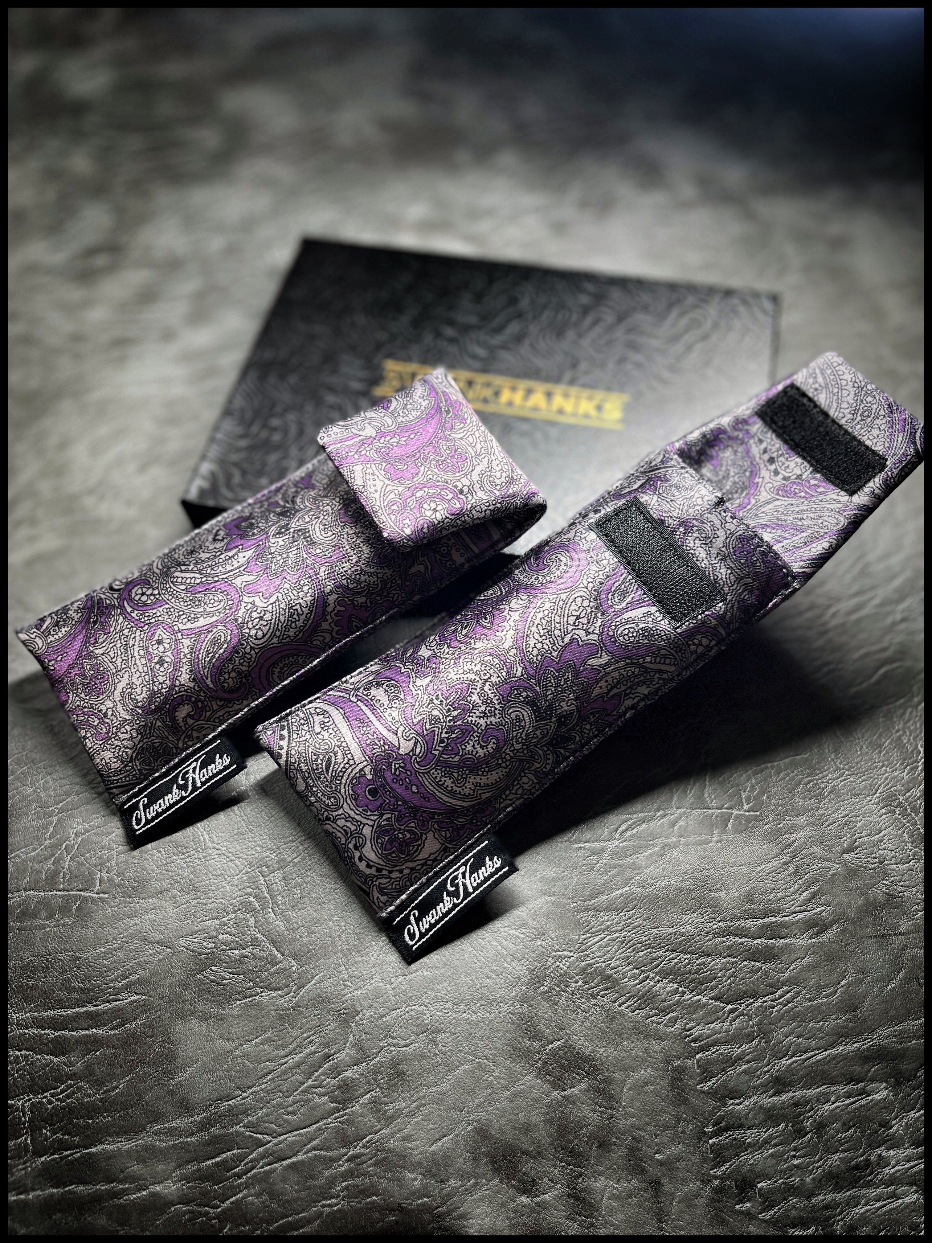 Purple Silk Royal Paisley Single Pouch