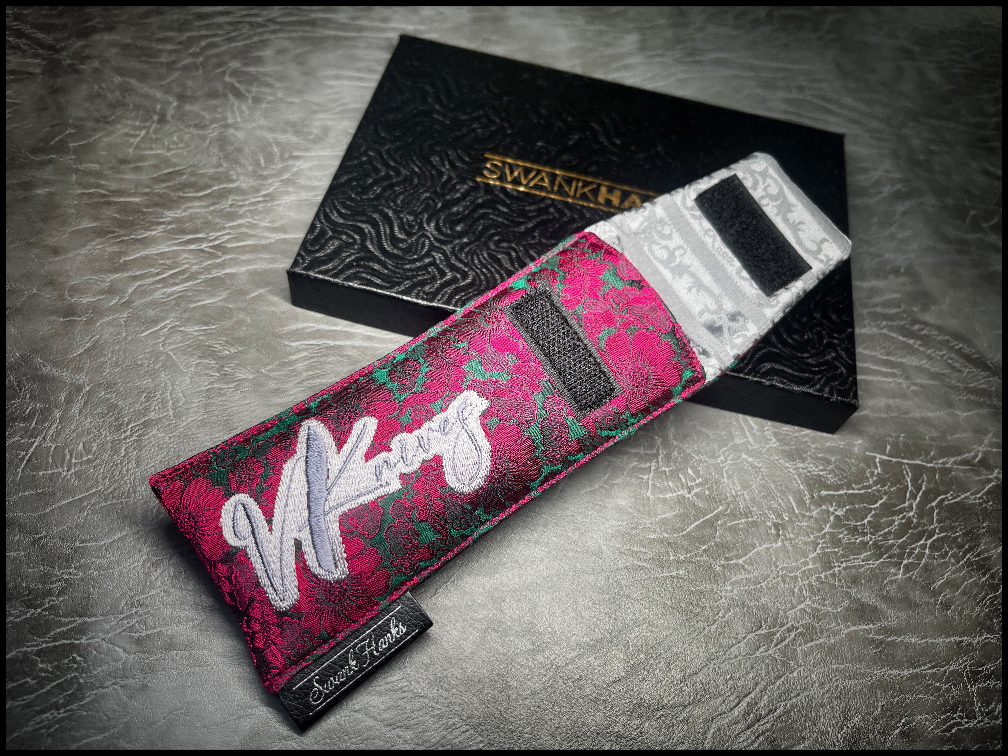 Viknives Mulberry/ Silver Silk Charmeuse Single Pouch