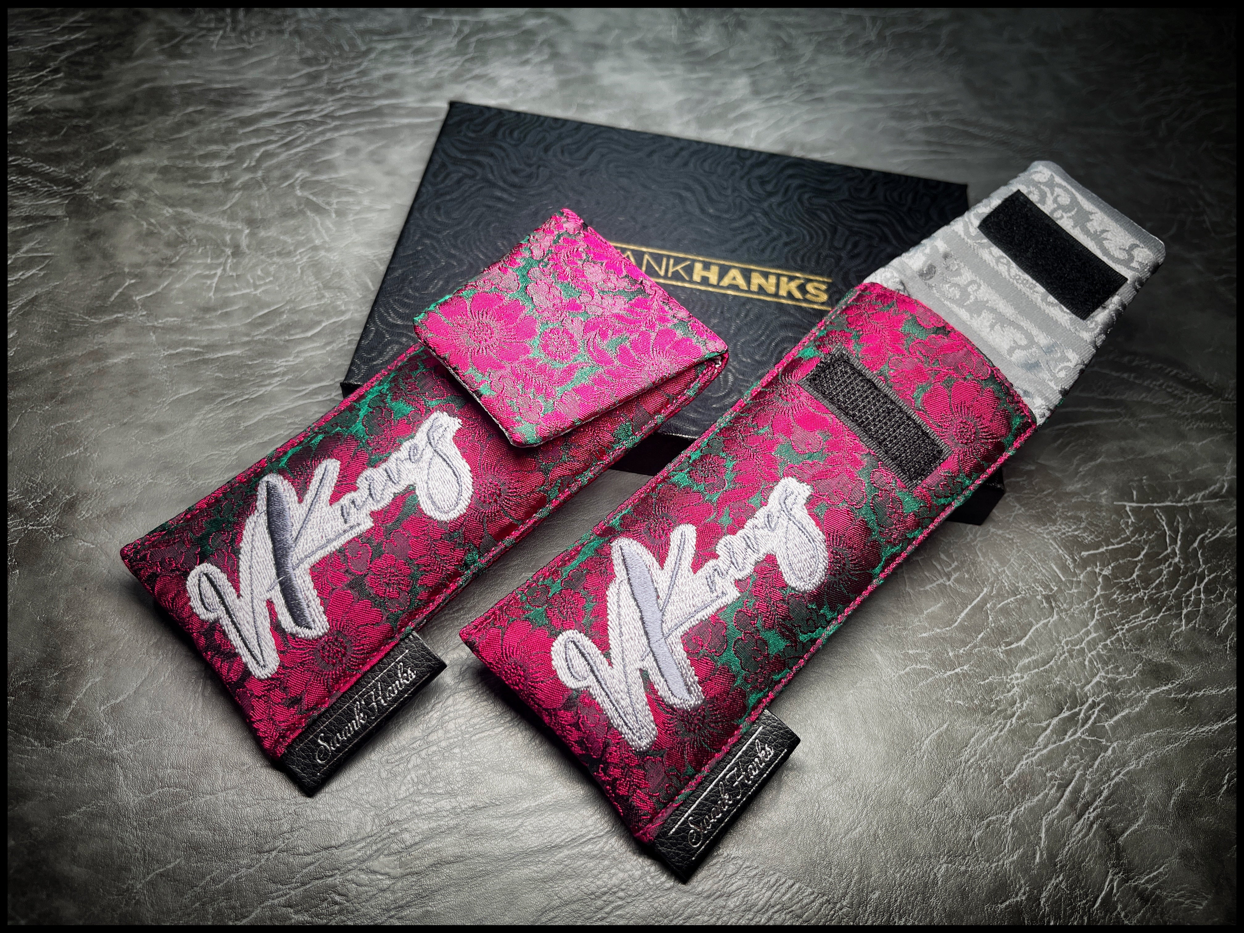 Viknives Mulberry/ Silver Silk Charmeuse Single Pouch