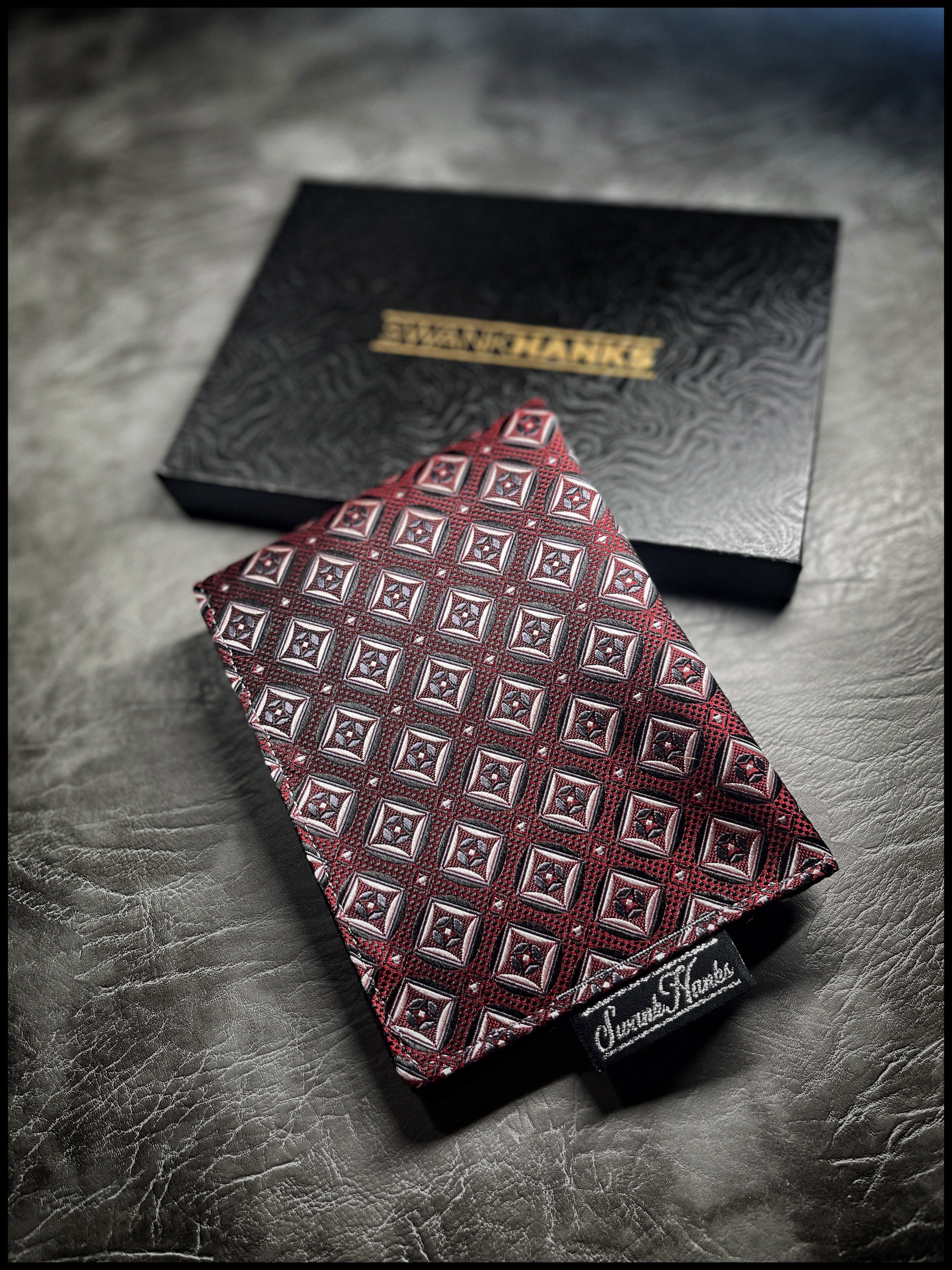 Red/Silver Diamond Silk Hank