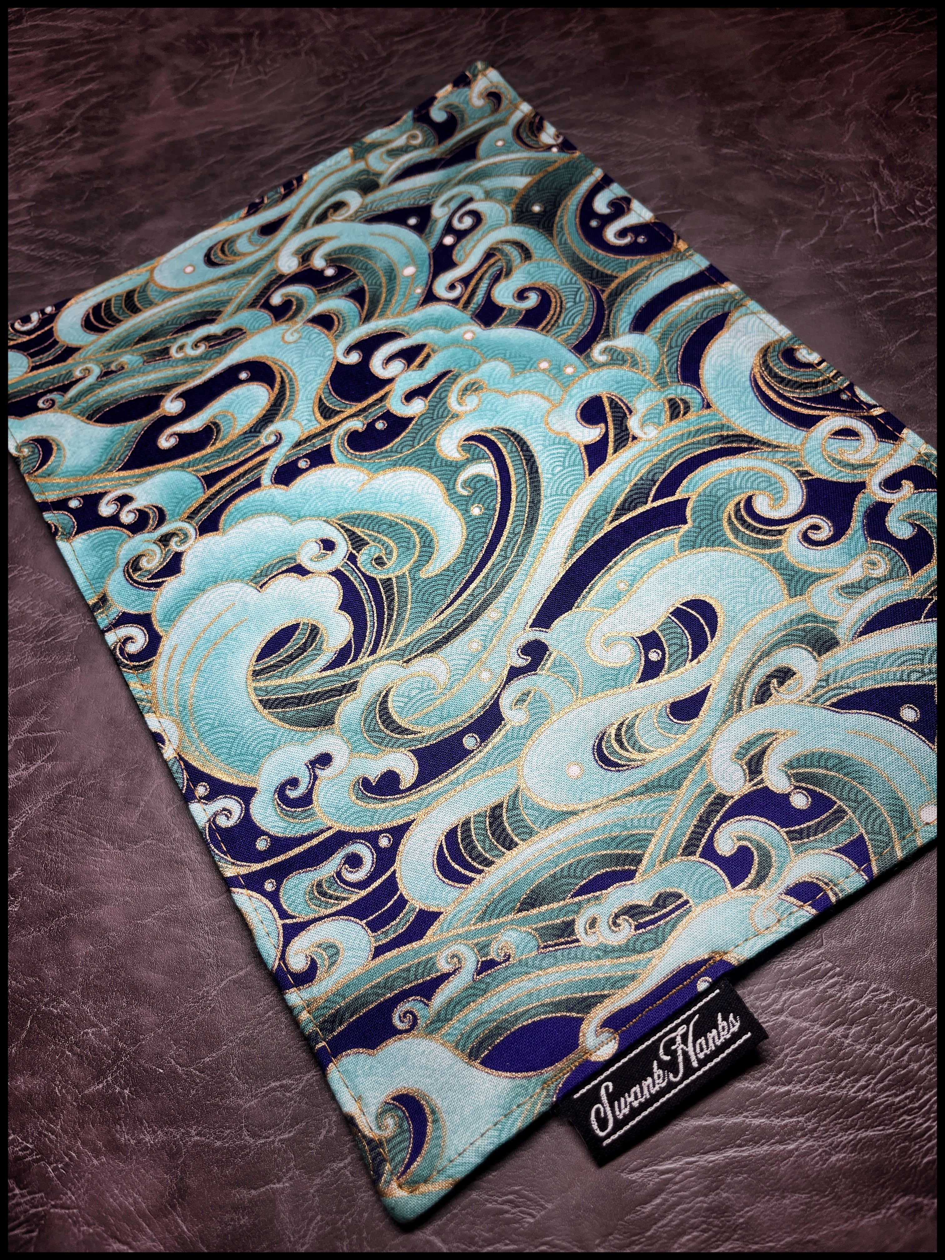 Teal Japanese Waves Mini Hanks