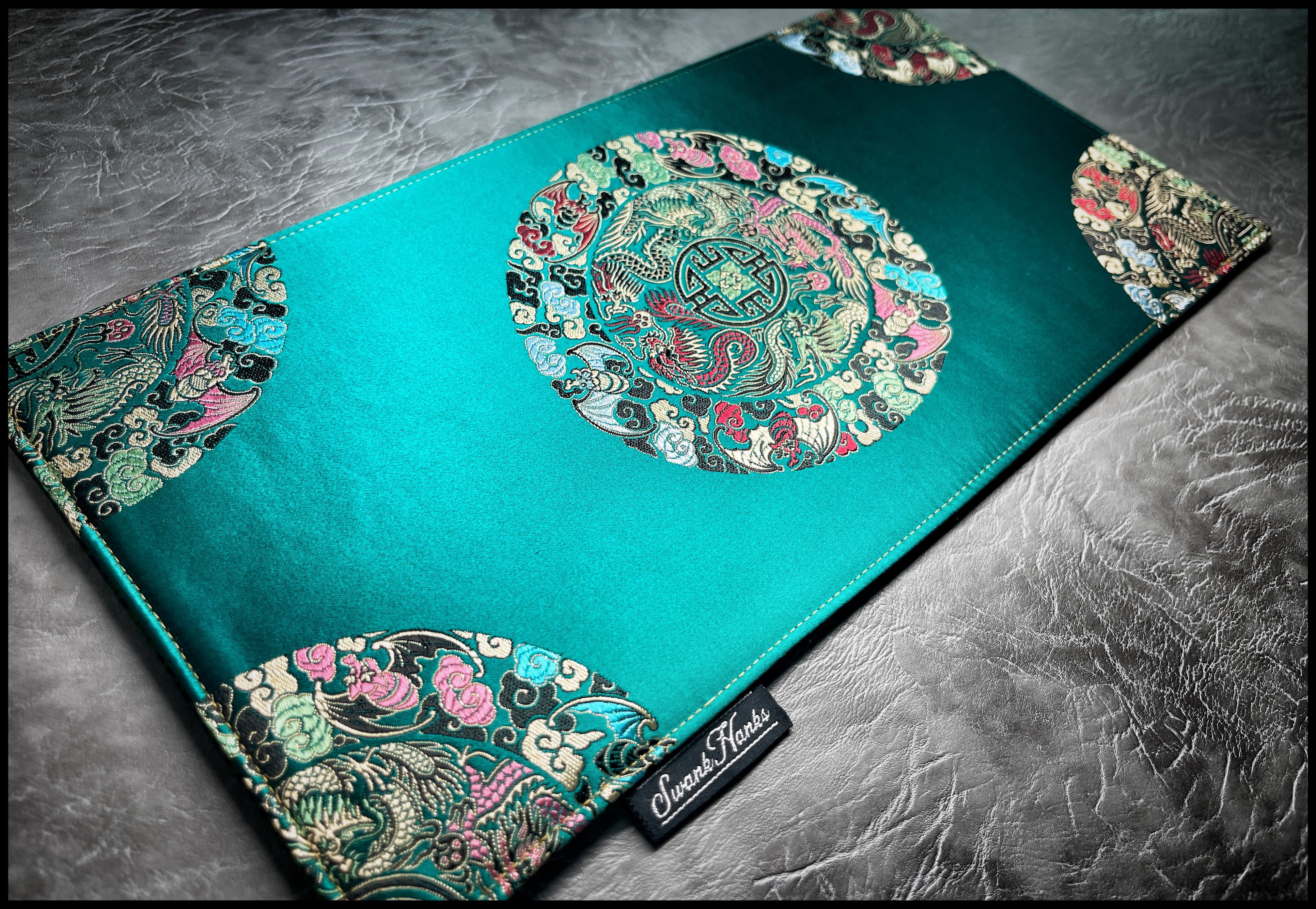 Satin Teal Silk Fu Display Mat