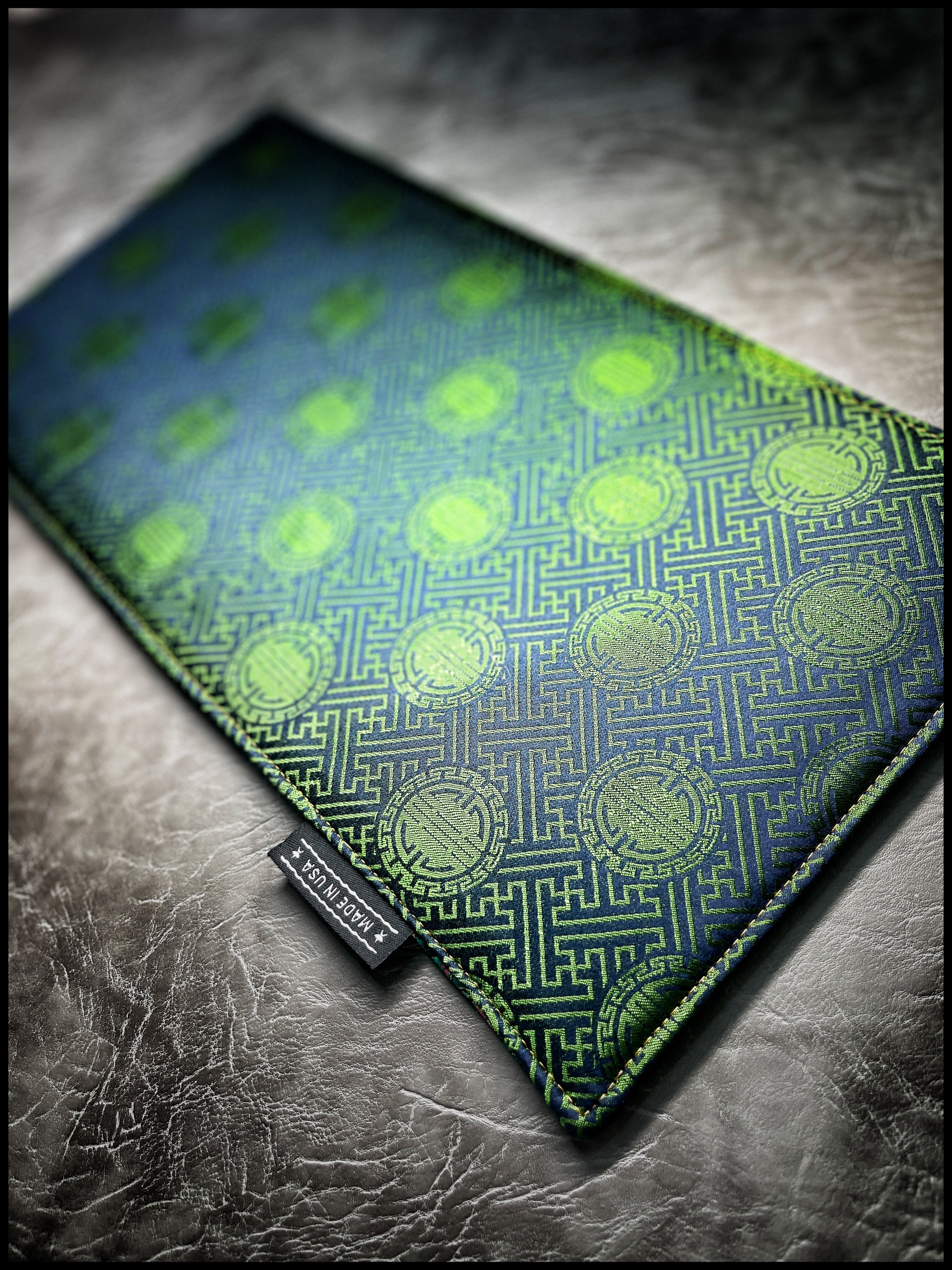 Satin Teal Silk Fu Display Mat