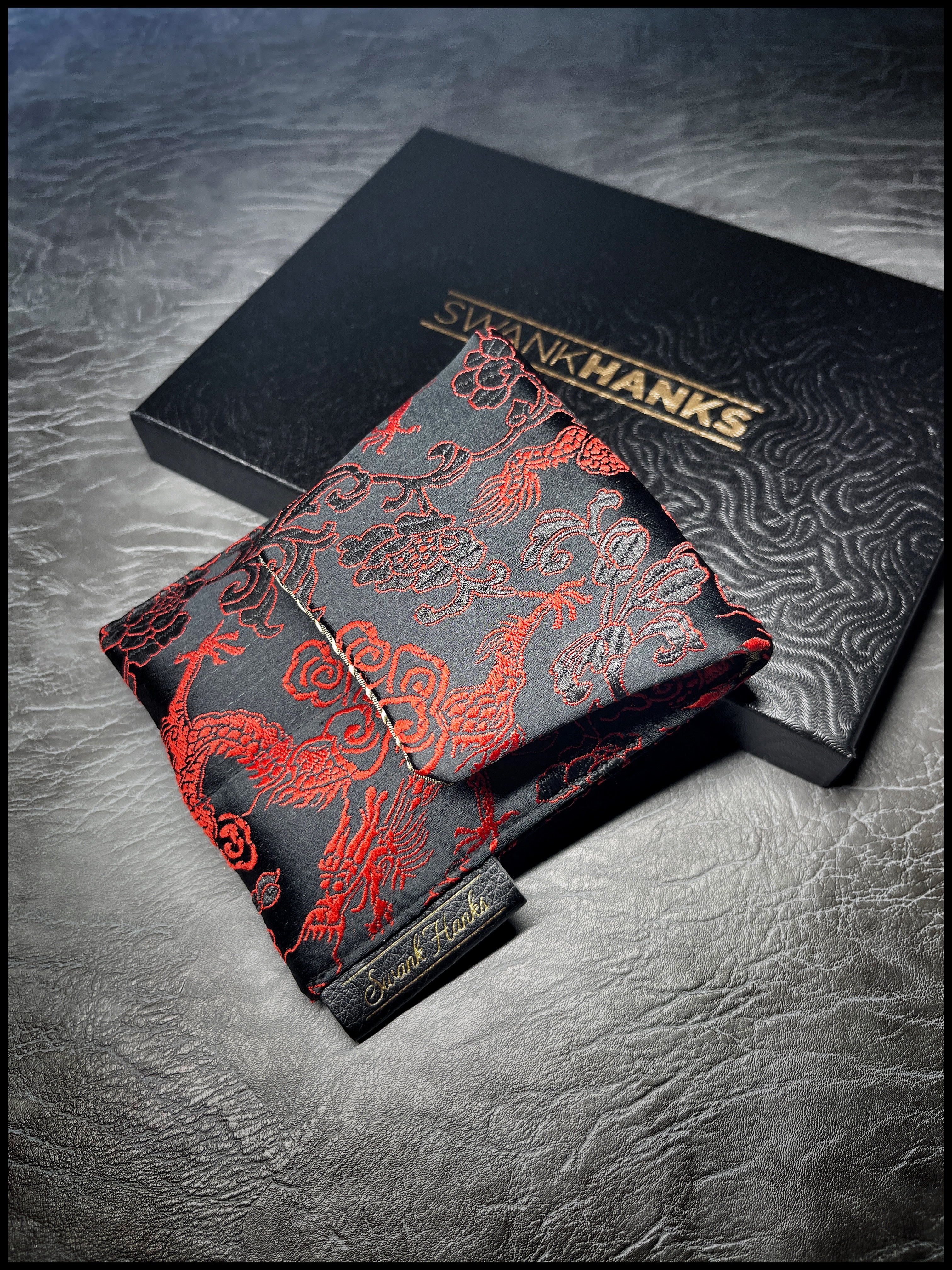 Red/Black DragonSilk Mini Double-Slot Pouch