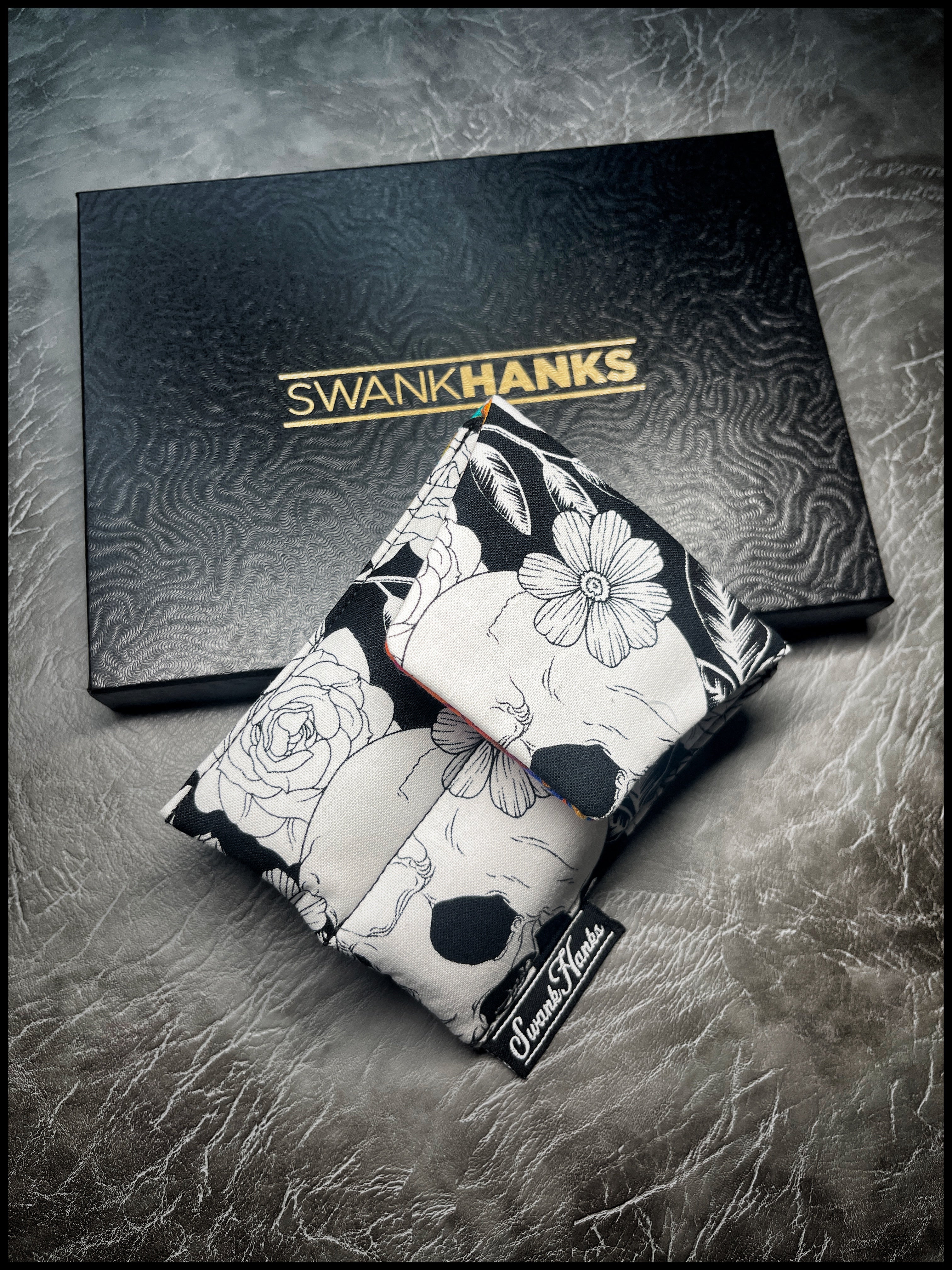 B&W Skull/ Neon Honeycomb Mini Double-Slot Pouch