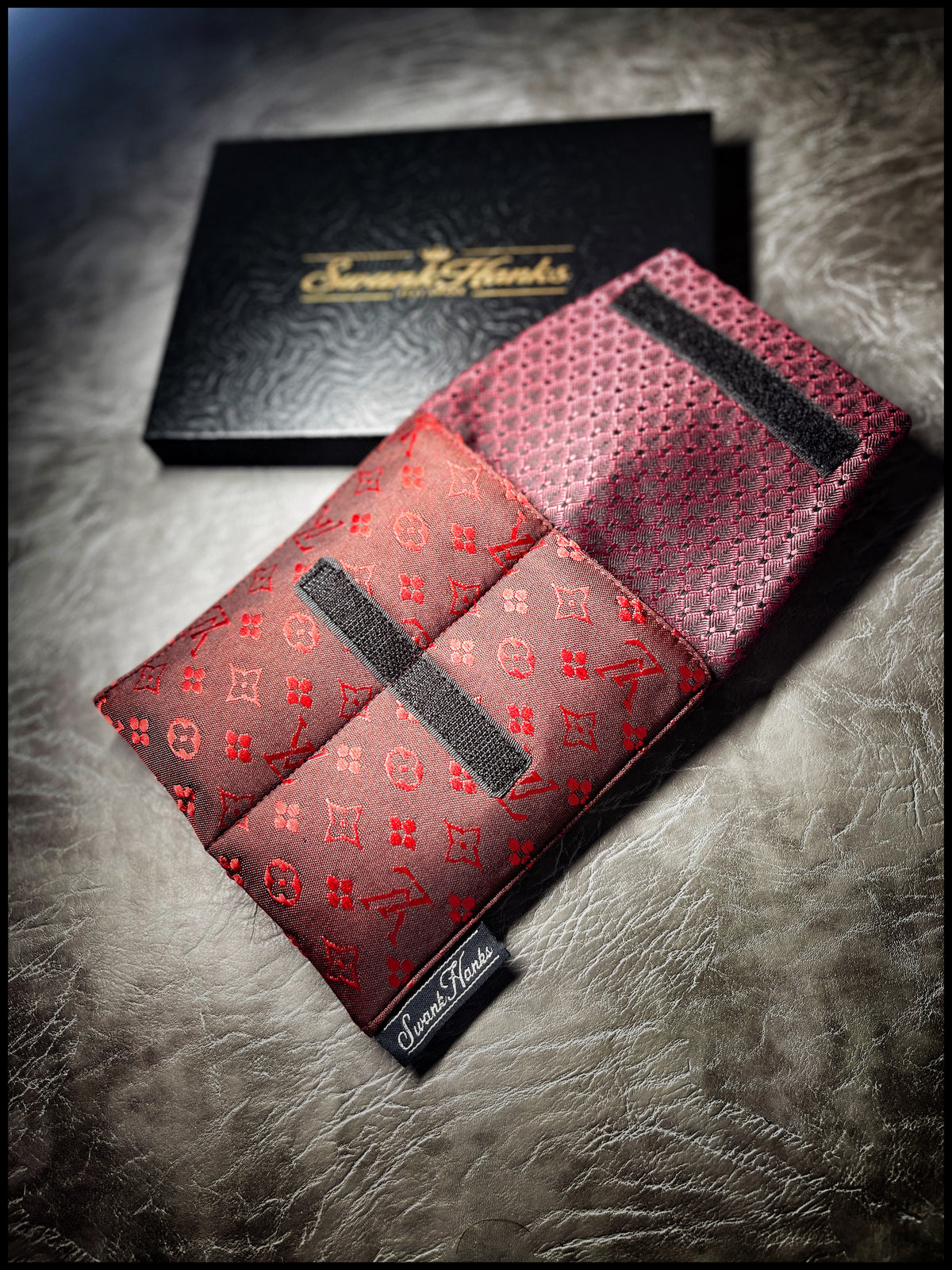 LV Satin Silk Jacquard Full Size Double-Slot Pouch