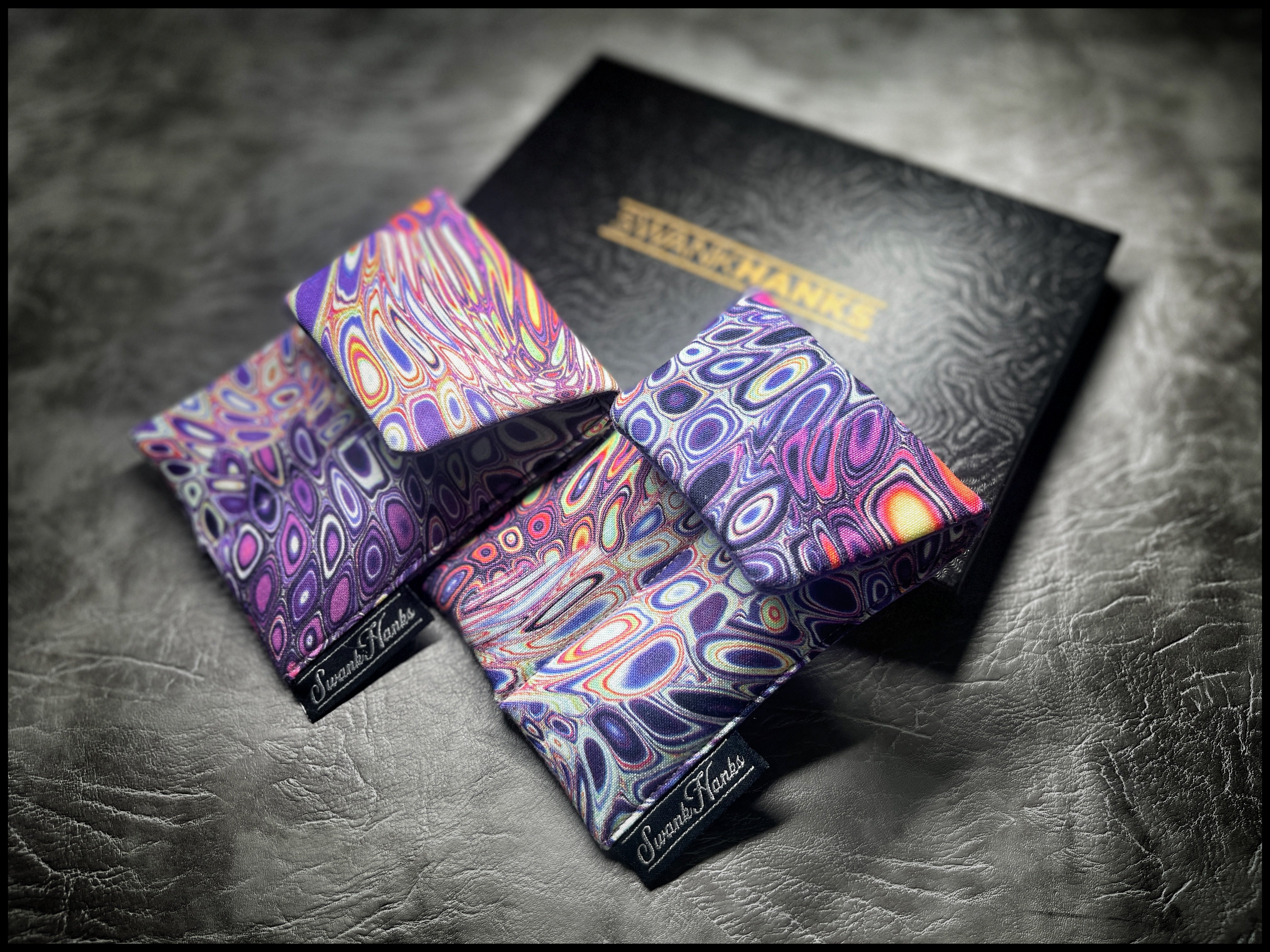 Acidic Neon/ Purple Microsuede Mini Double Slot Pouch