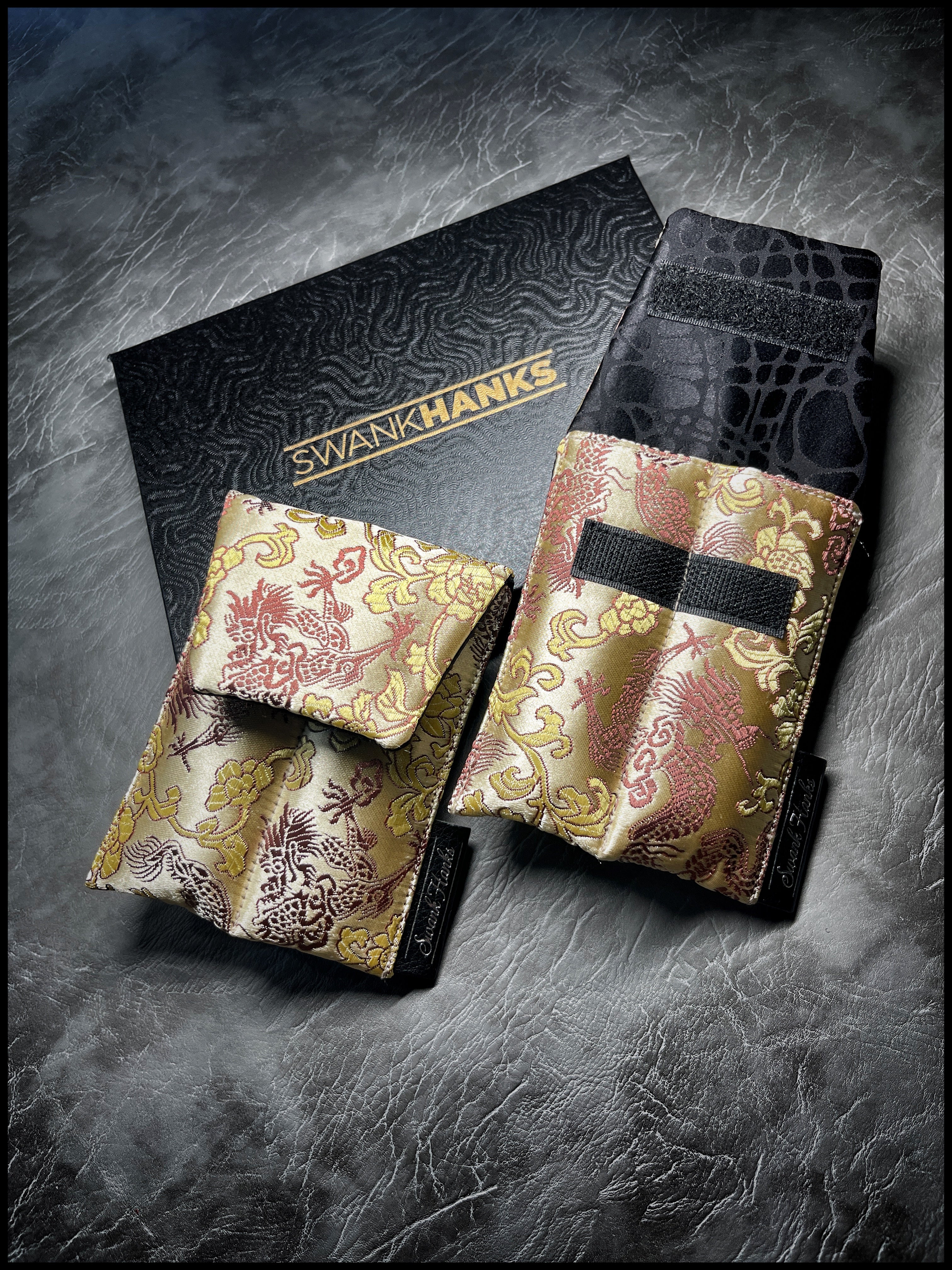 Copper/Gold Dragon Silk Mini Double-Slot Pouch