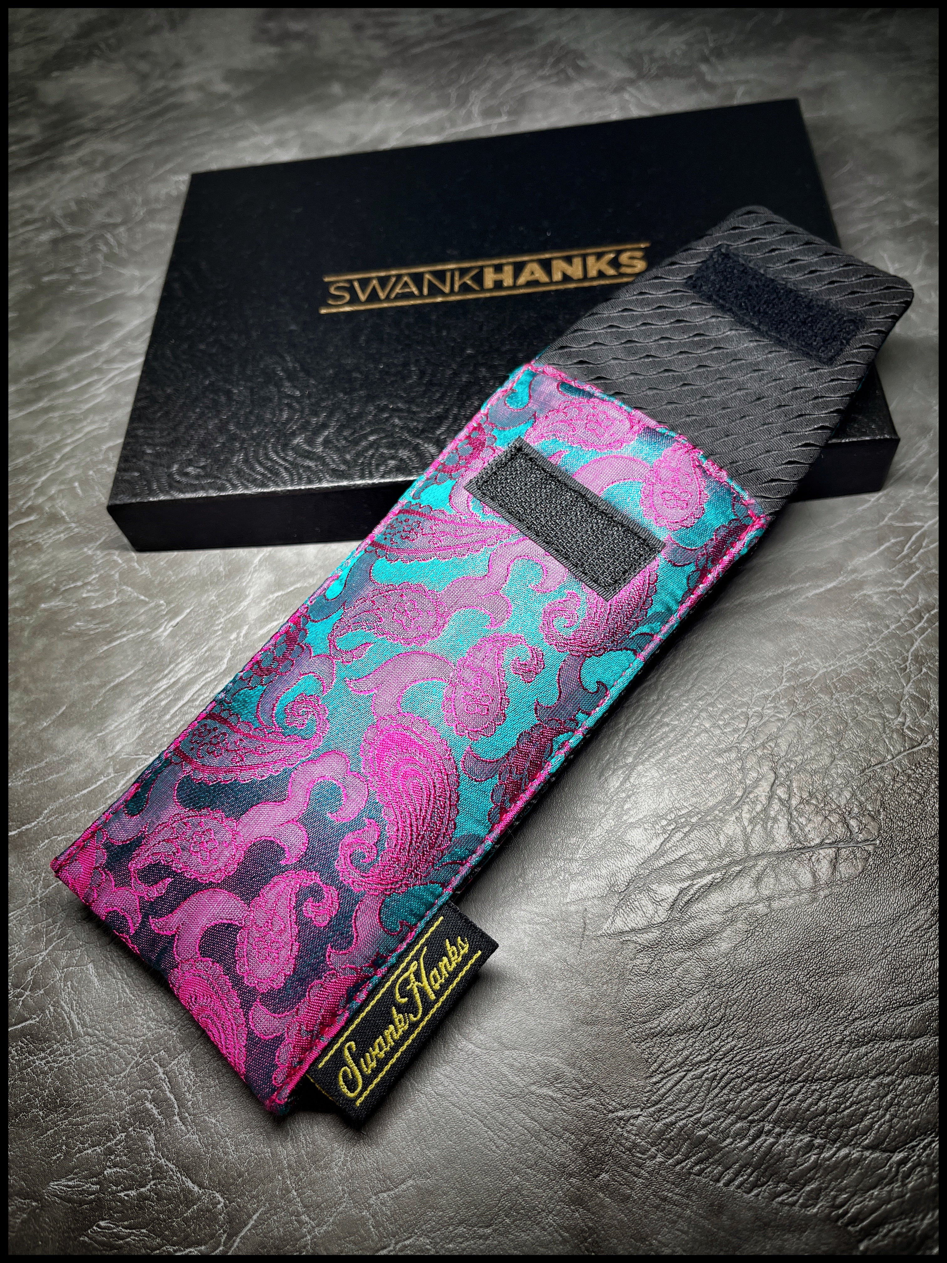 Teal/Pink Color Shifter Silk Paisley Single