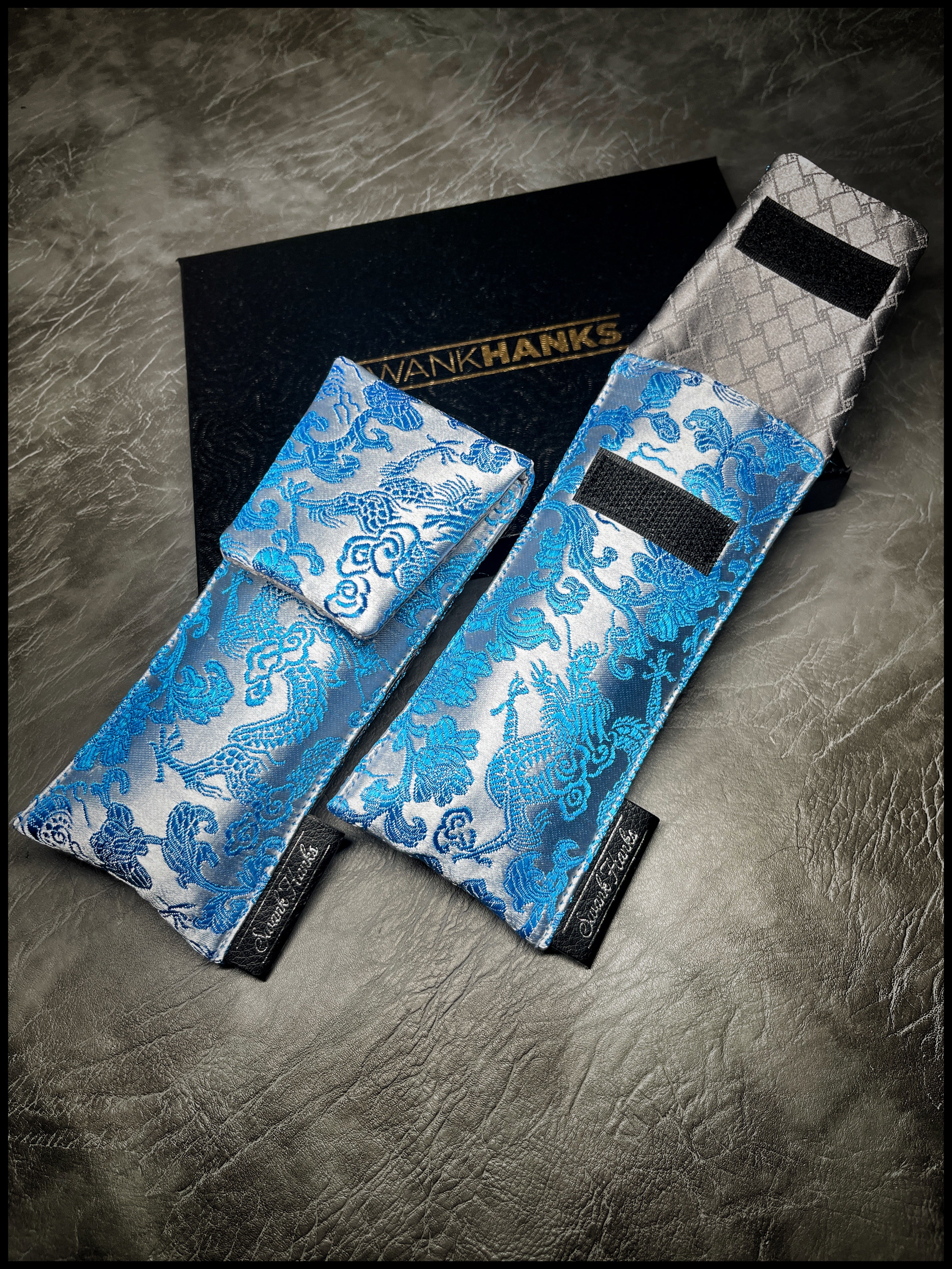Silver/Blue Dragonsilk Single Pouch