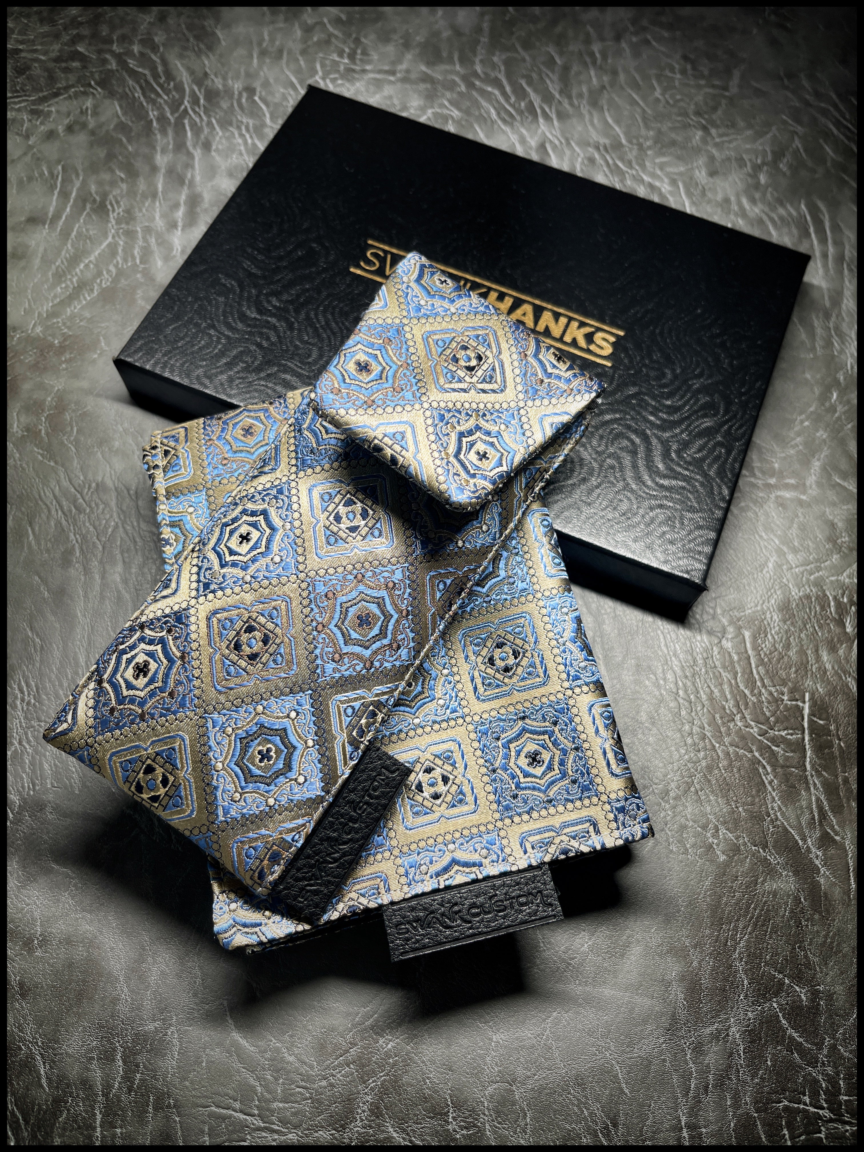 Royal Mosaic Silk/Satin Silver Silk Single Pouch